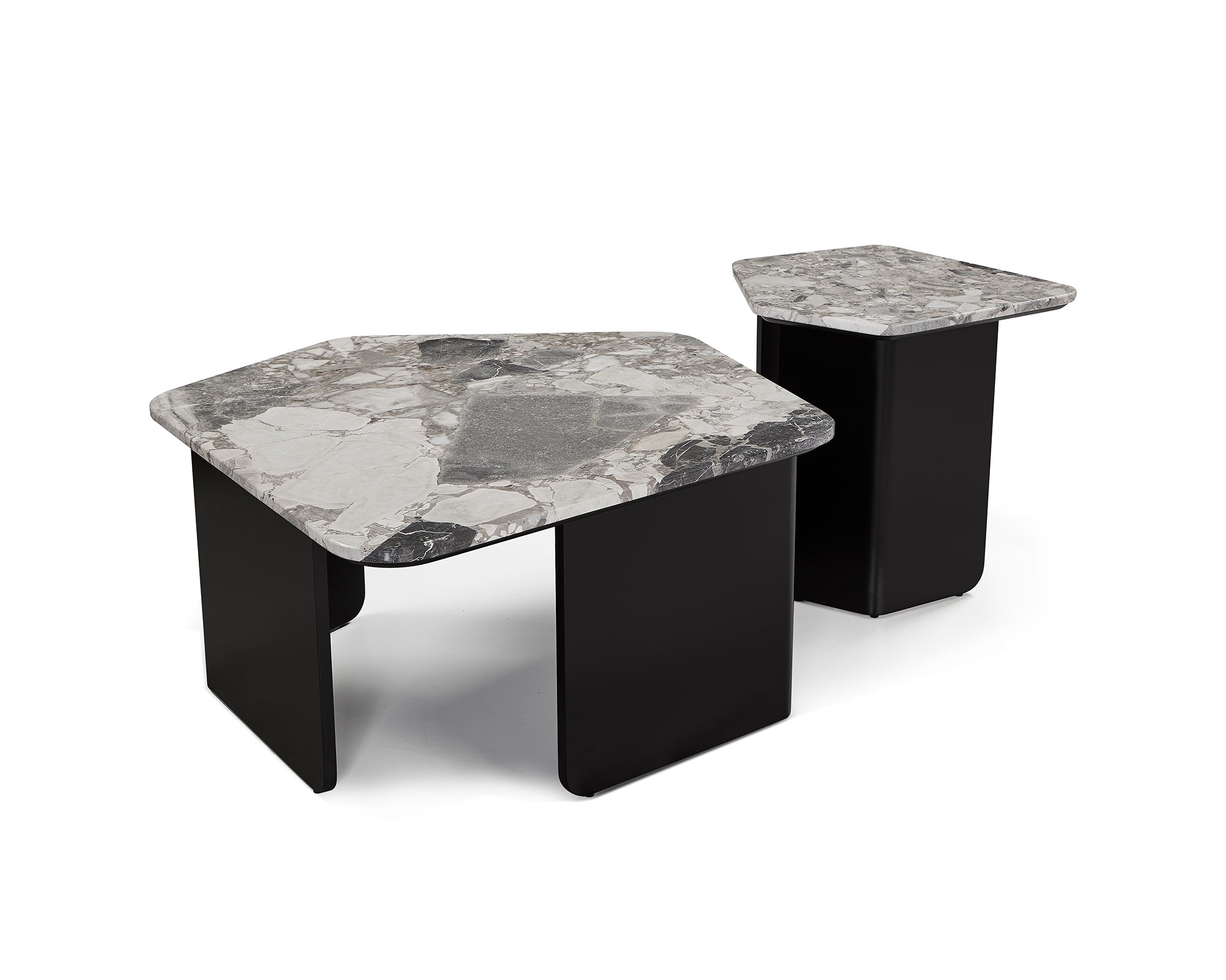 Organic Coffee Table - Oreo Grey/Matt Black