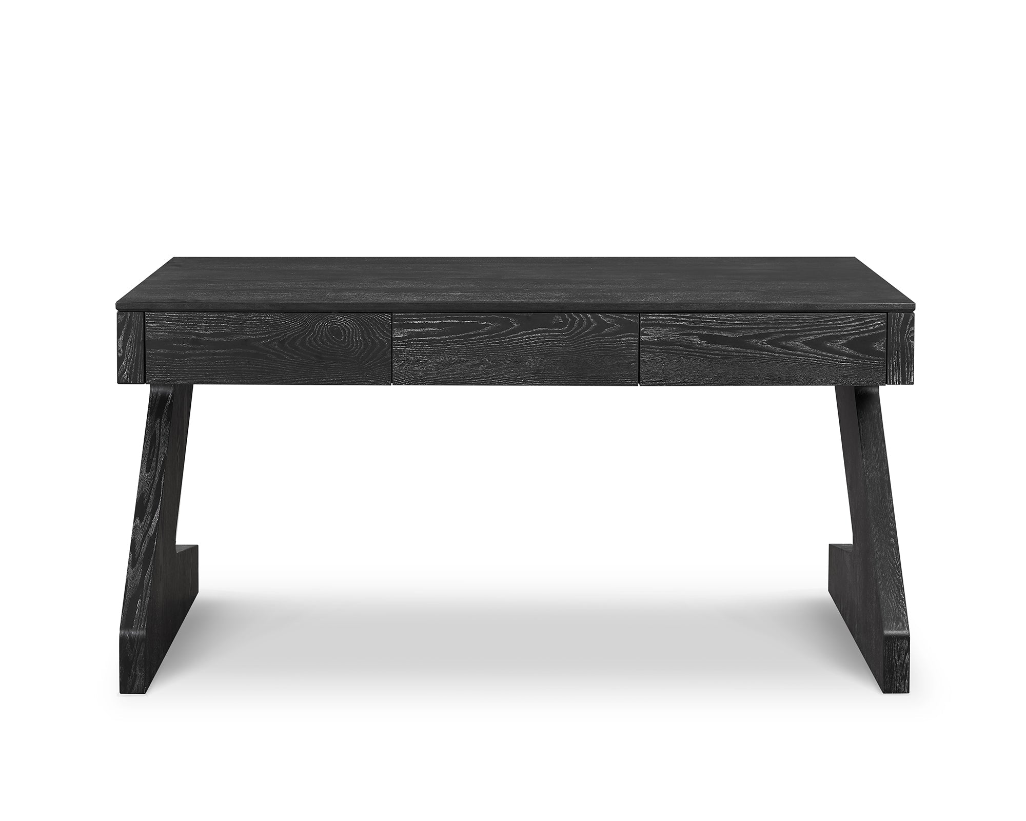 Zeta Desk - Matt Black Ash Veneer