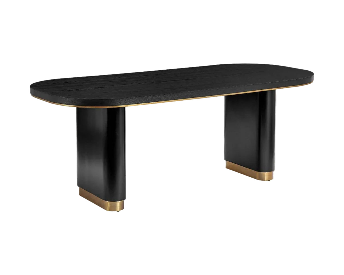 Chaplin Dining Table - Black Ash Veneer