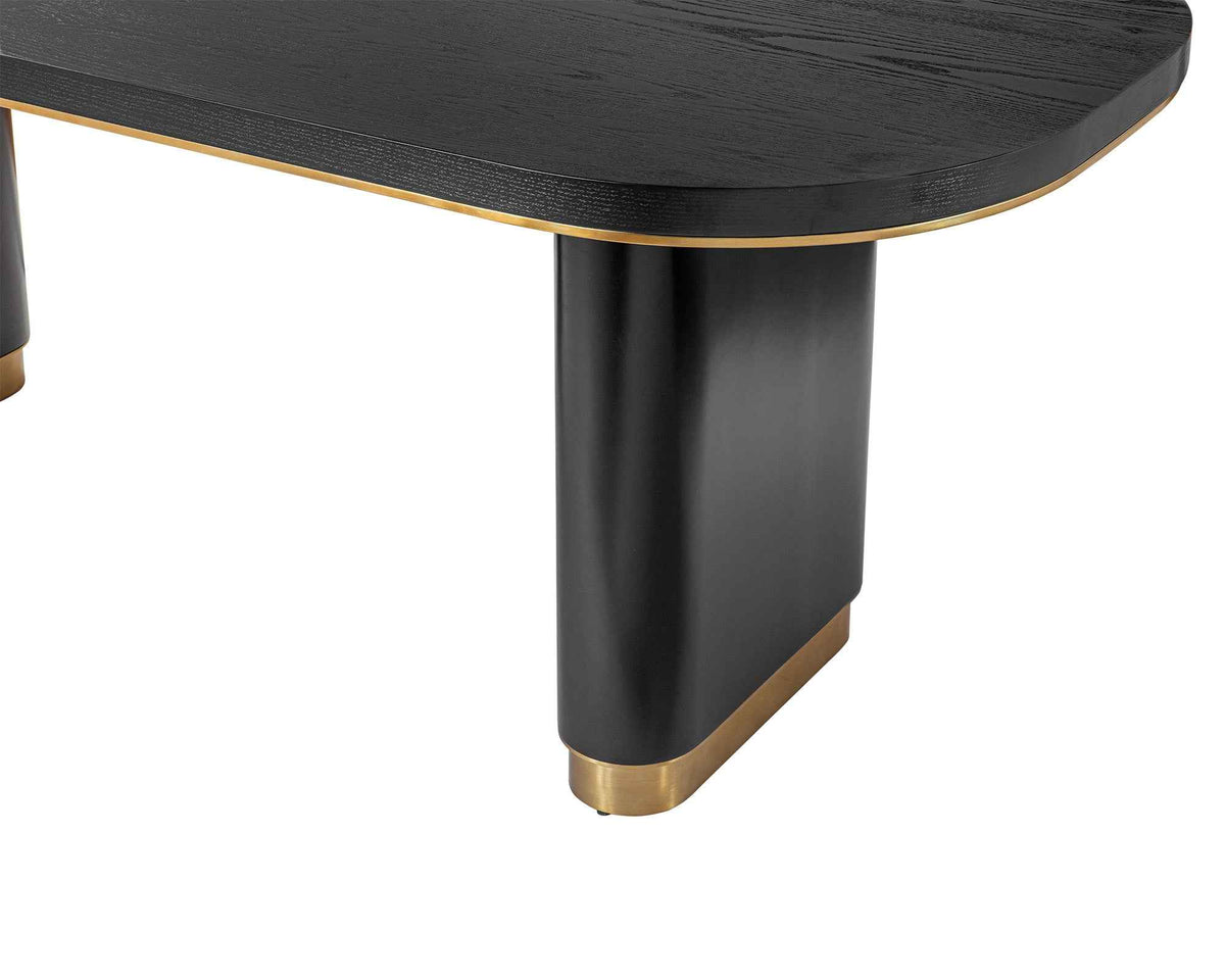 Chaplin Dining Table - Black Ash Veneer