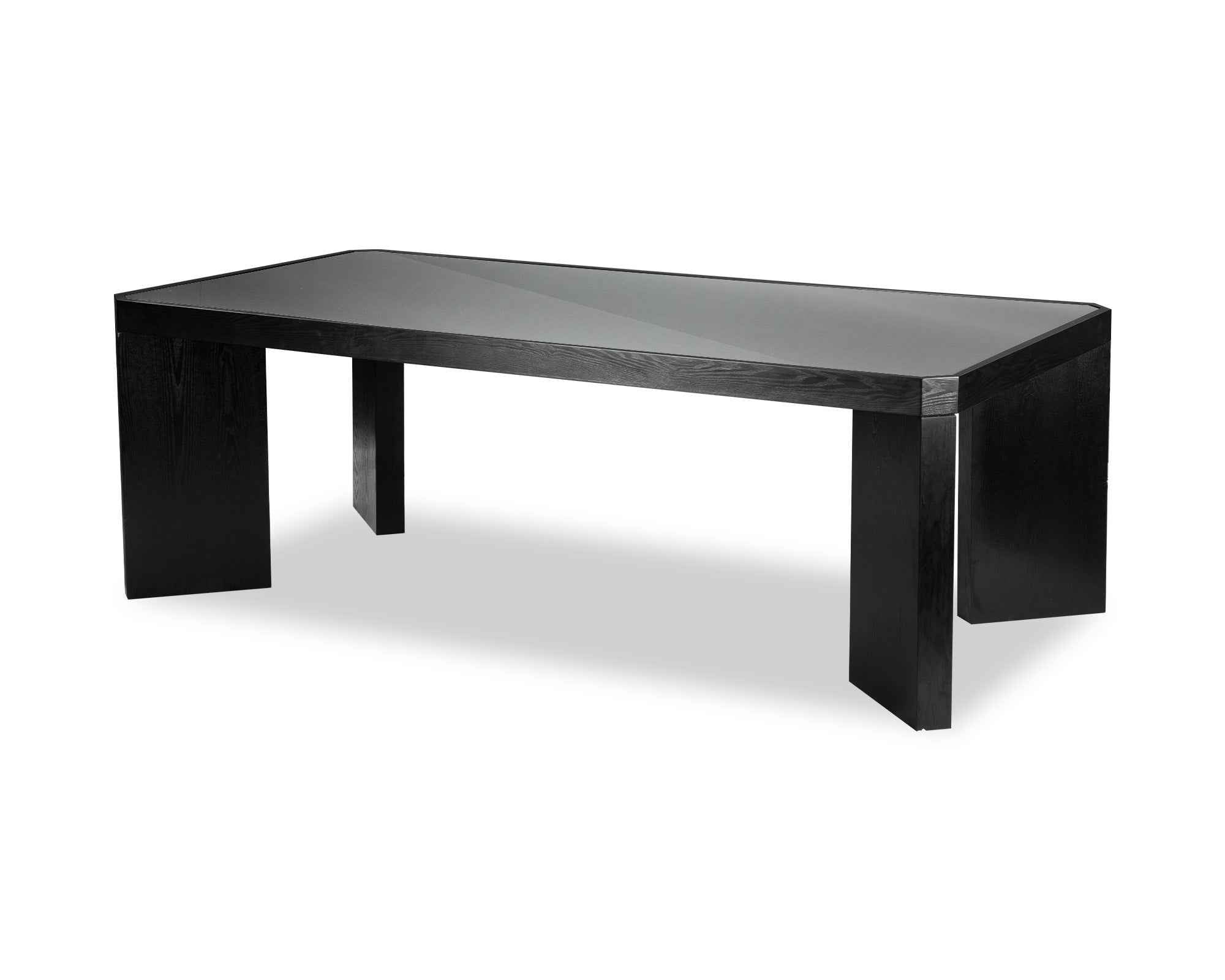 Baltimore Dining Table - Black Ash & Glass