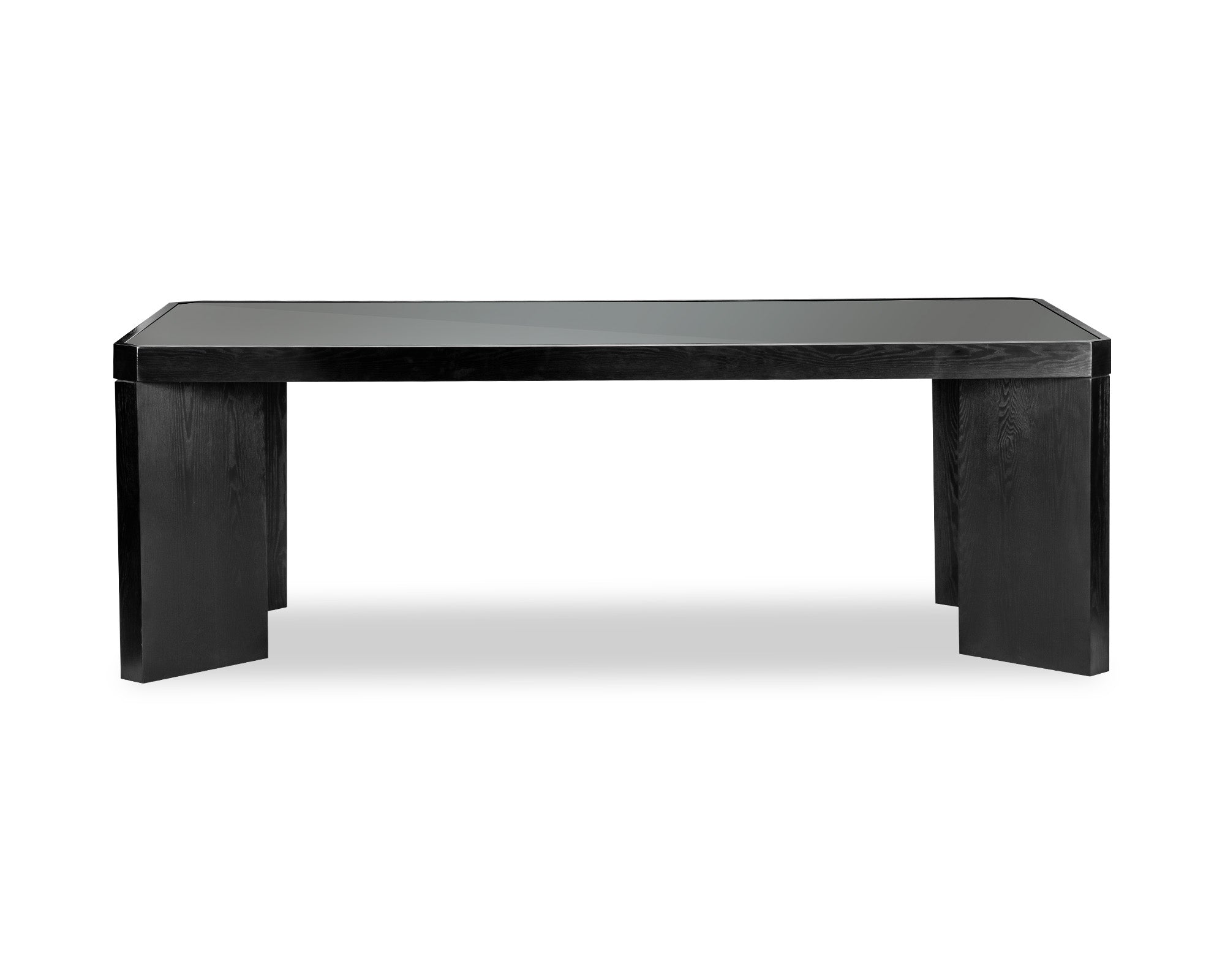Baltimore Dining Table - Black Ash & Glass