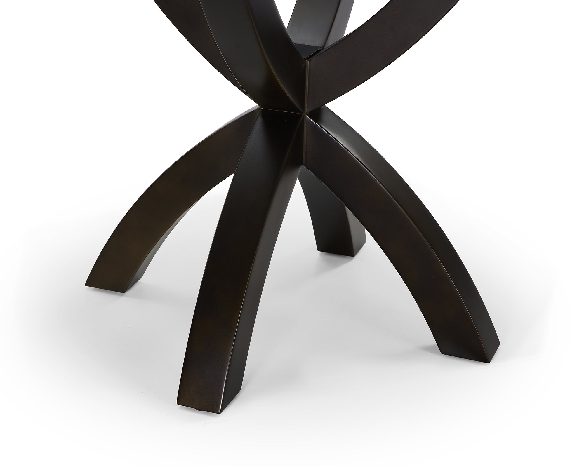 Malone Dining Table - Industrial Brown/Glass