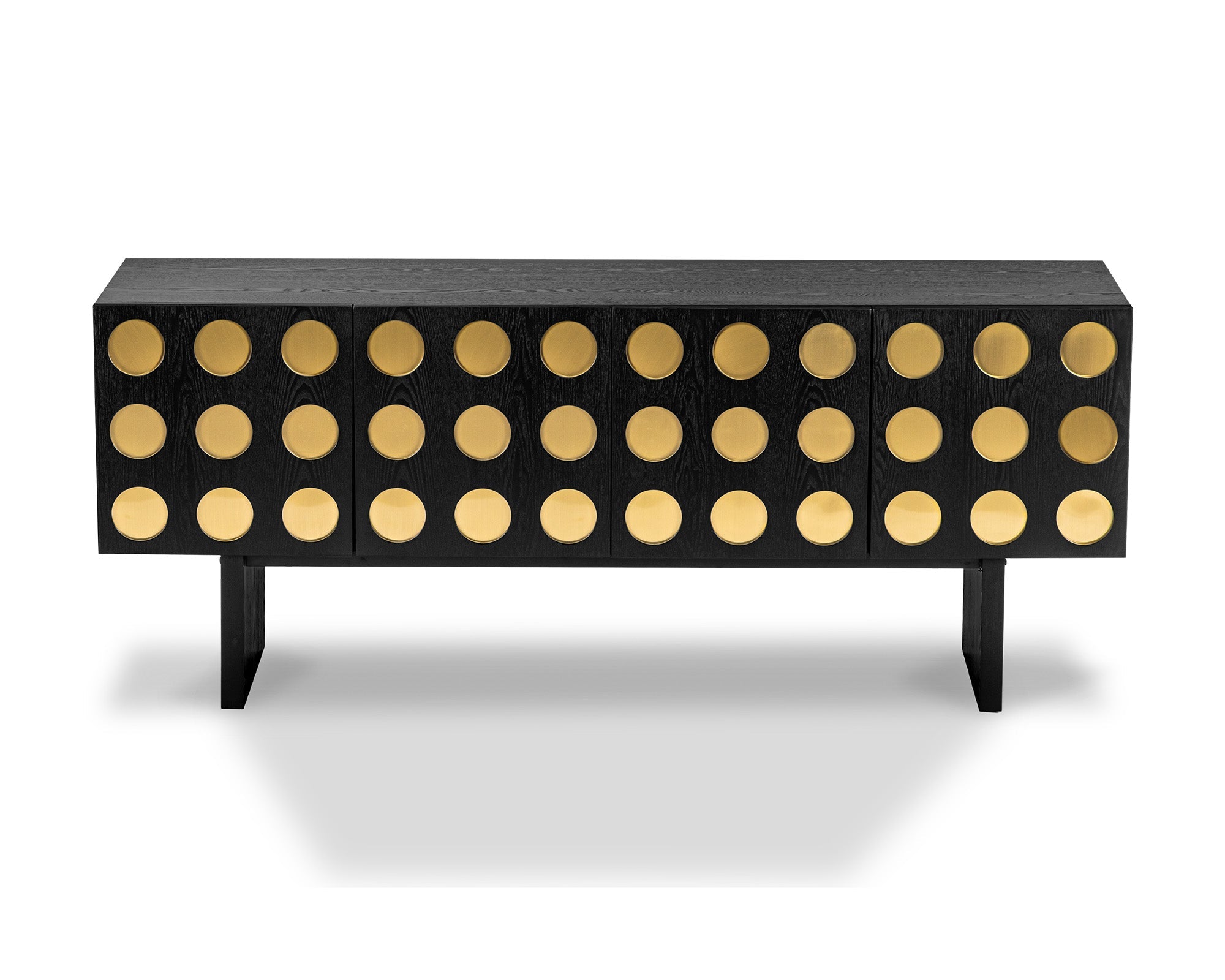 Montana Sideboard - Black Ash Wood and Brushed Brass