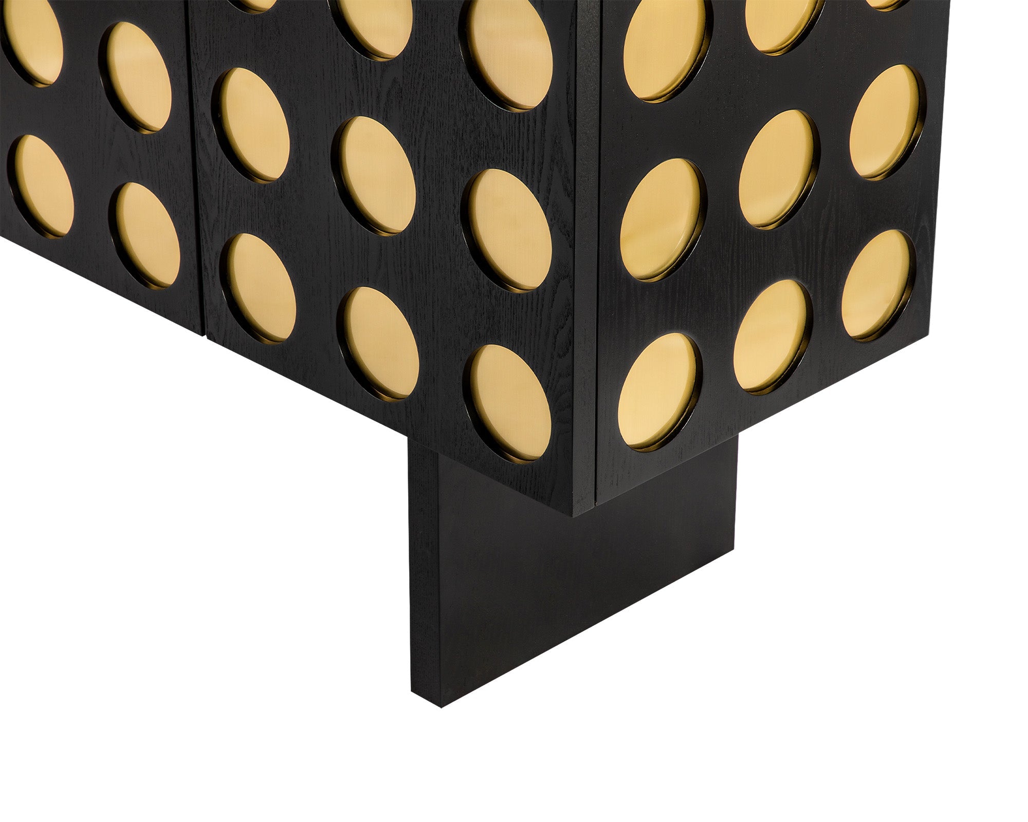 Montana Sideboard - Black Ash Wood and Brushed Brass