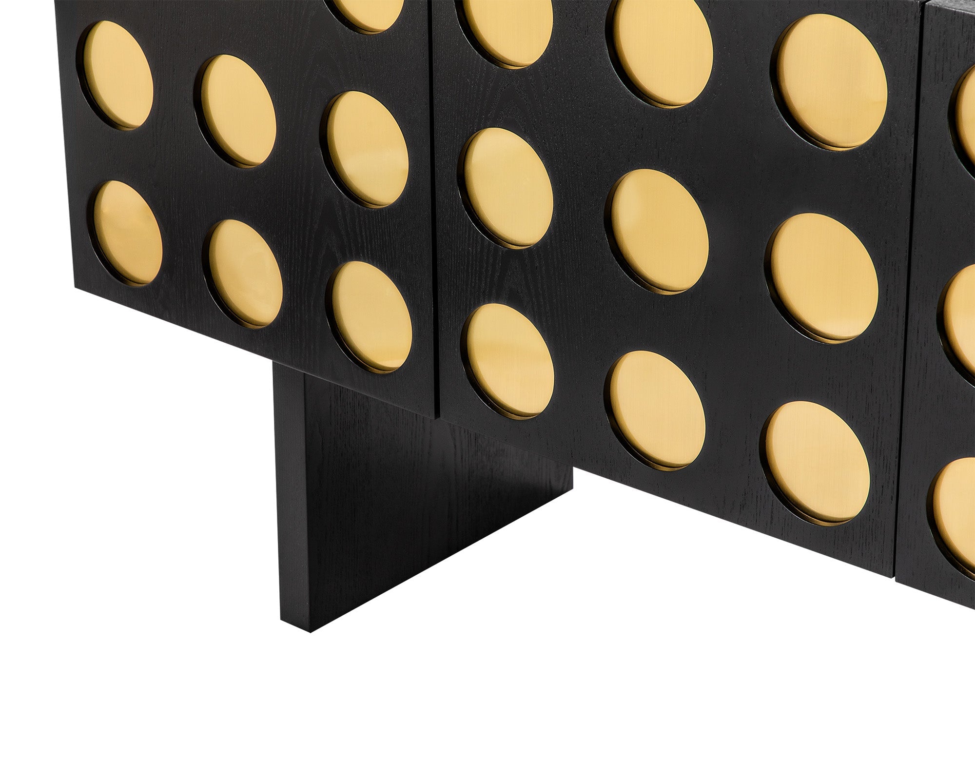 Montana Sideboard - Black Ash Wood and Brushed Brass