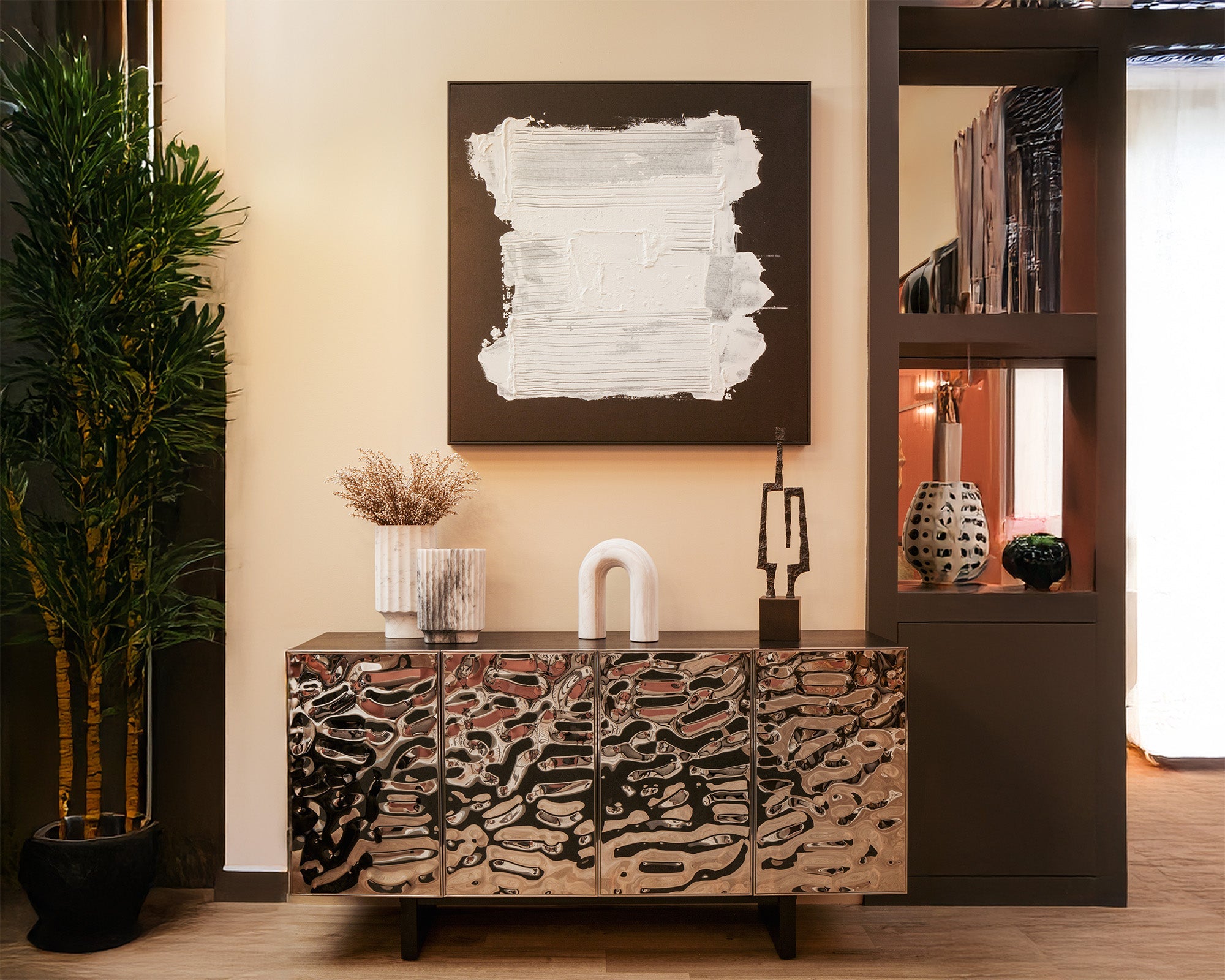 Baltimore Sideboard - Polished Hammered Finish