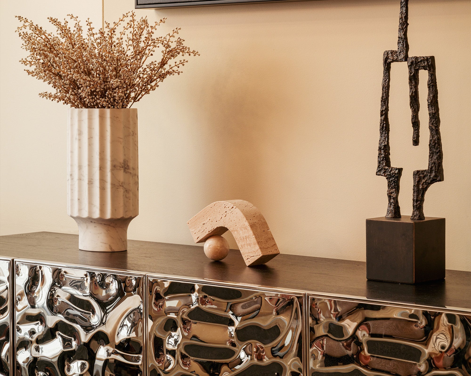 Baltimore Sideboard - Polished Hammered Finish
