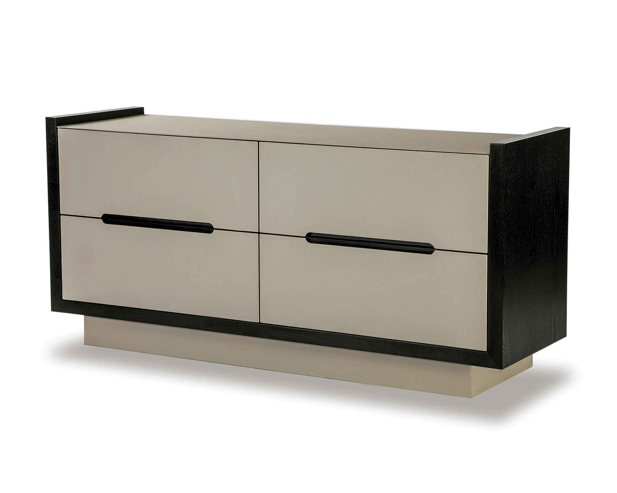 Antara Chest Of Drawers - Leather/Black Ash