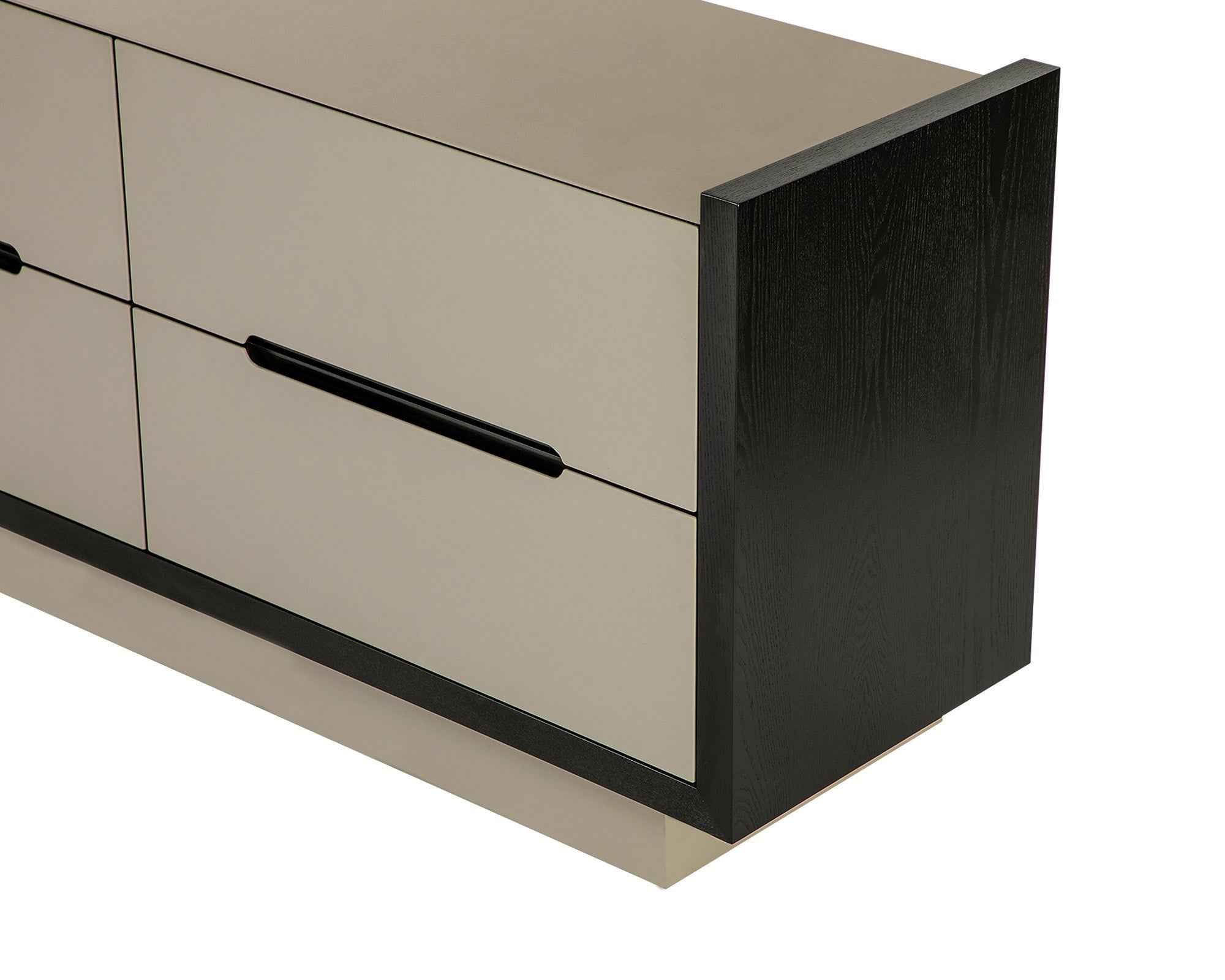Antara Chest Of Drawers - Leather/Black Ash