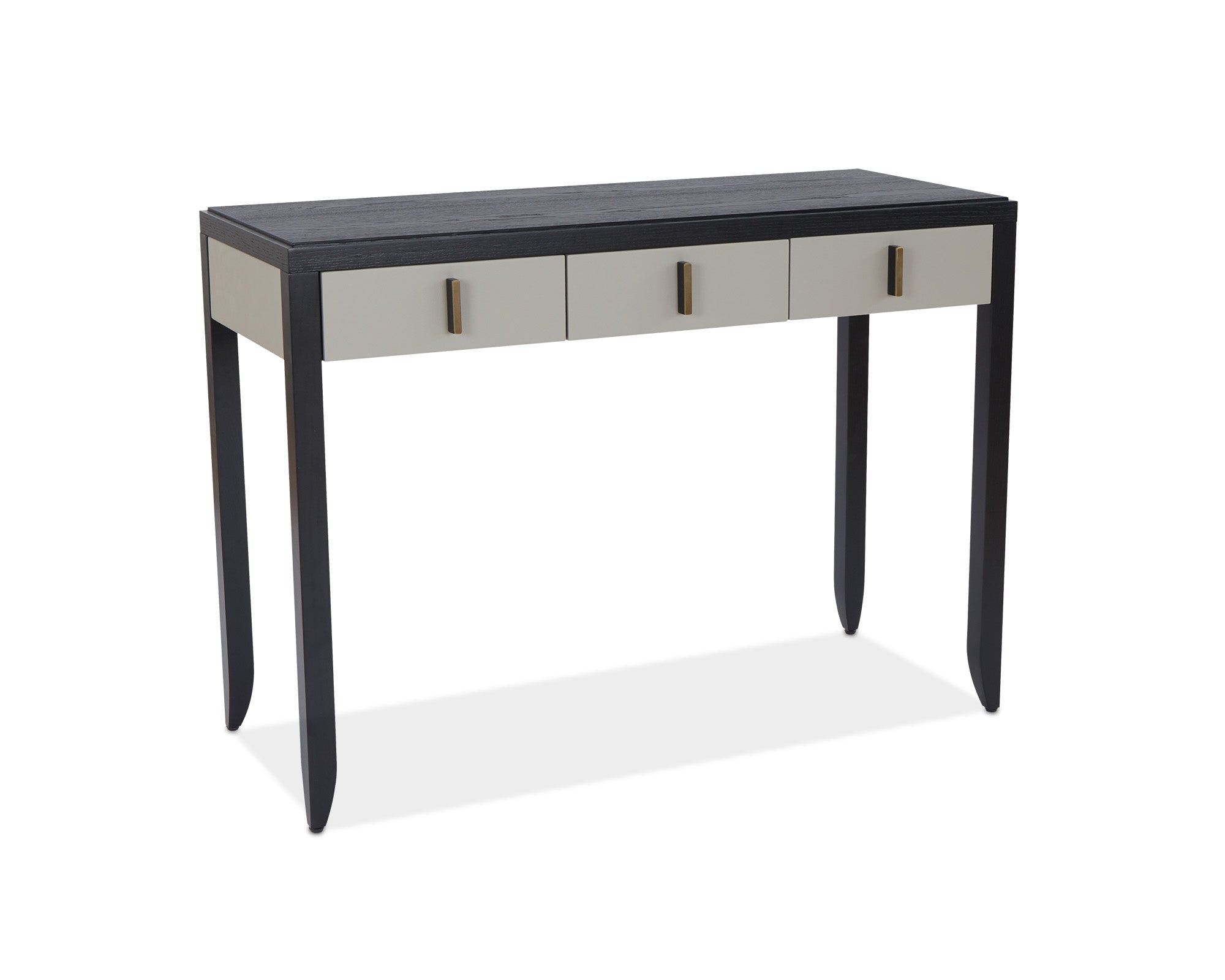 Garda Dressing Table - Wenge and Taupe Faux Leather