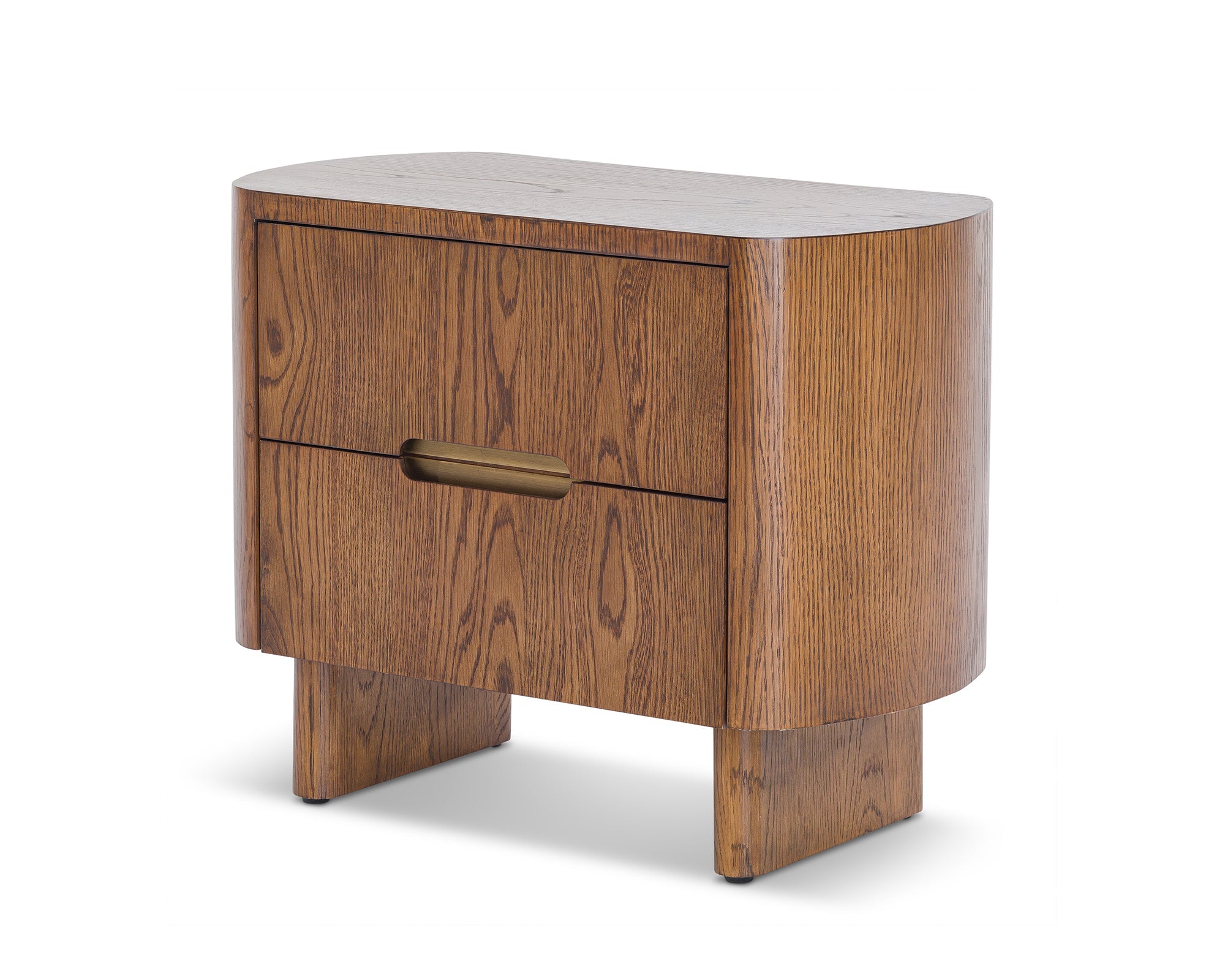 Lettos Bedside Table - Brushed Brown