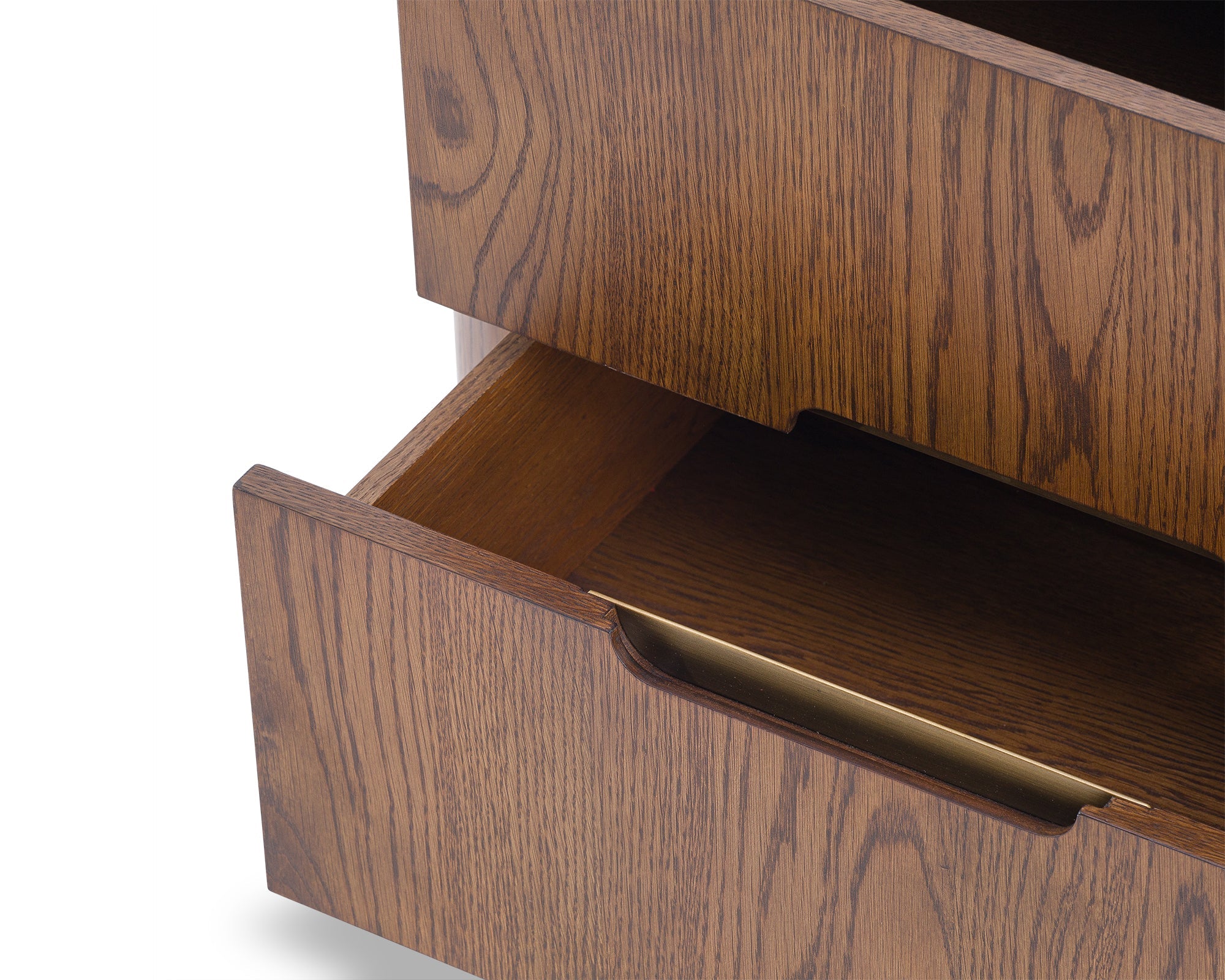 Lettos Bedside Table - Brushed Brown