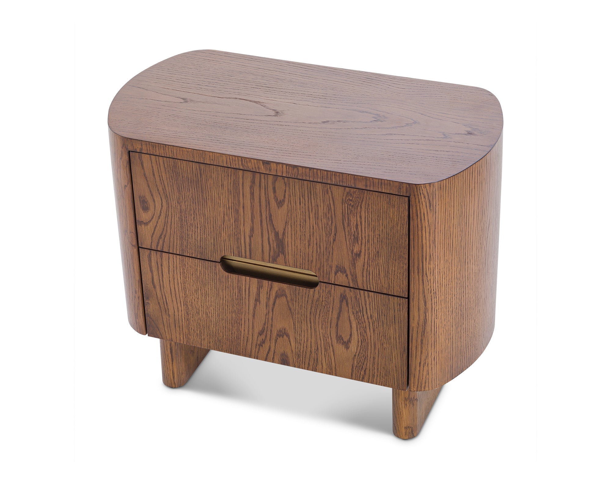 Lettos Bedside Table - Brushed Brown