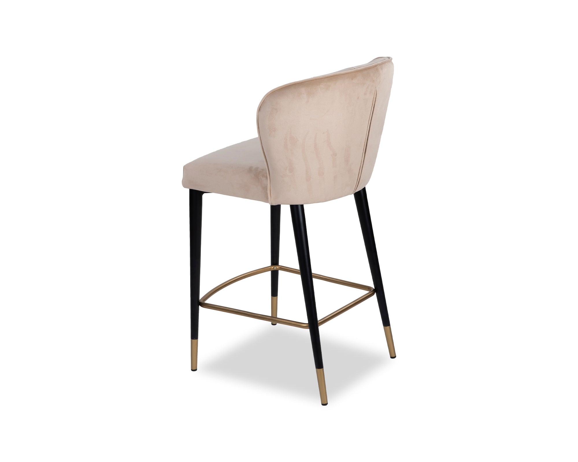 Maya Counter Stool - Kaster Mushroom Velvet