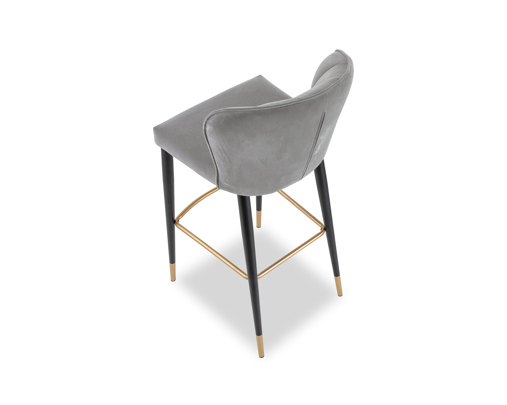 Maya Bar Stool - Kaster II Anchor Grey Velvet