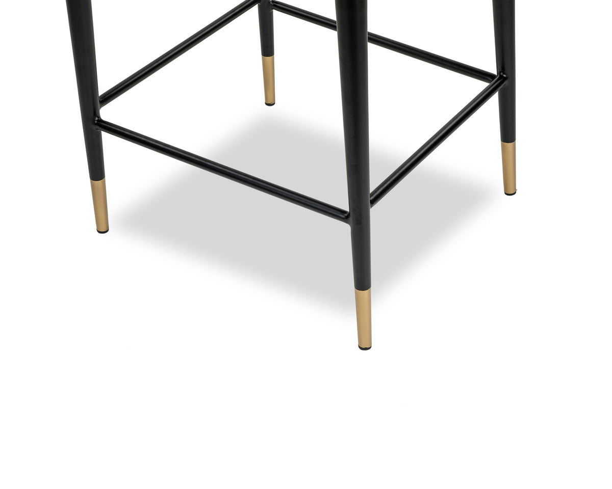 Coltrane Bar Stool - Megan Light Grey Velvet