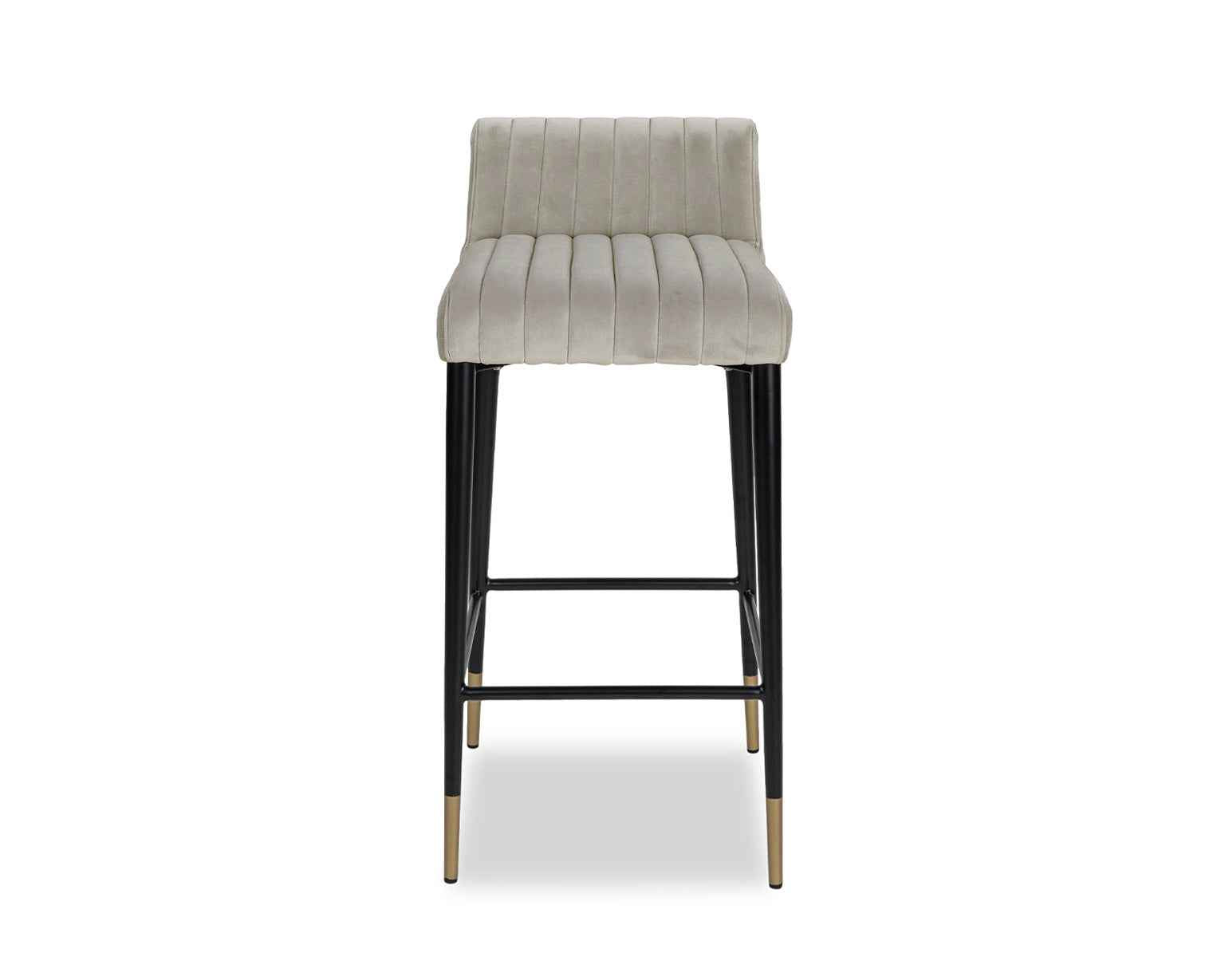 Coltrane Bar Stool - Megan Light Grey Velvet