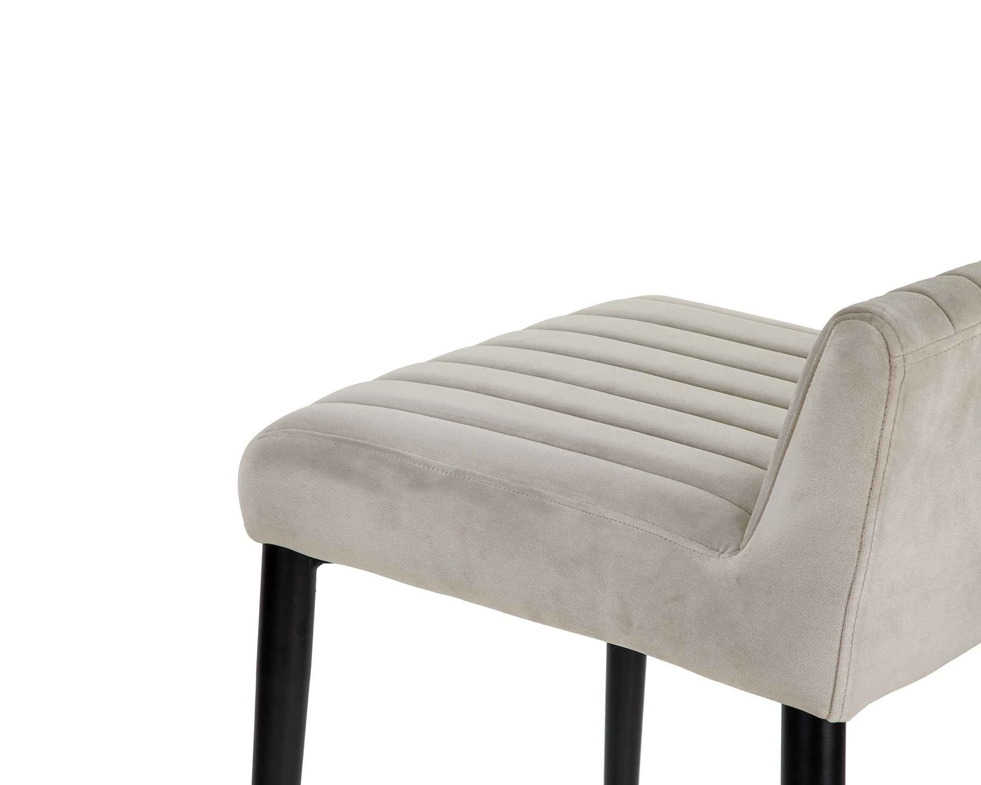 Coltrane Bar Stool - Megan Light Grey Velvet