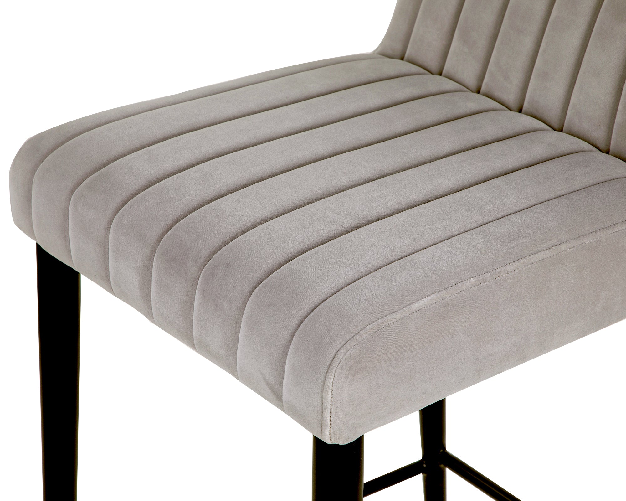 Coltrane Bar Stool - Megan Light Grey Velvet