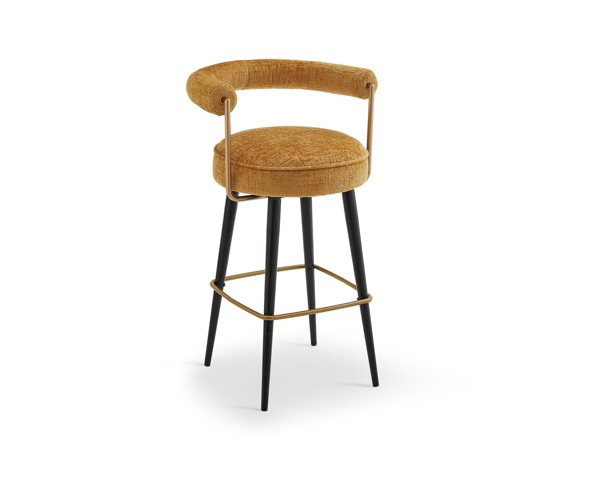 Josephine Bar Stool - Bennett Mustard