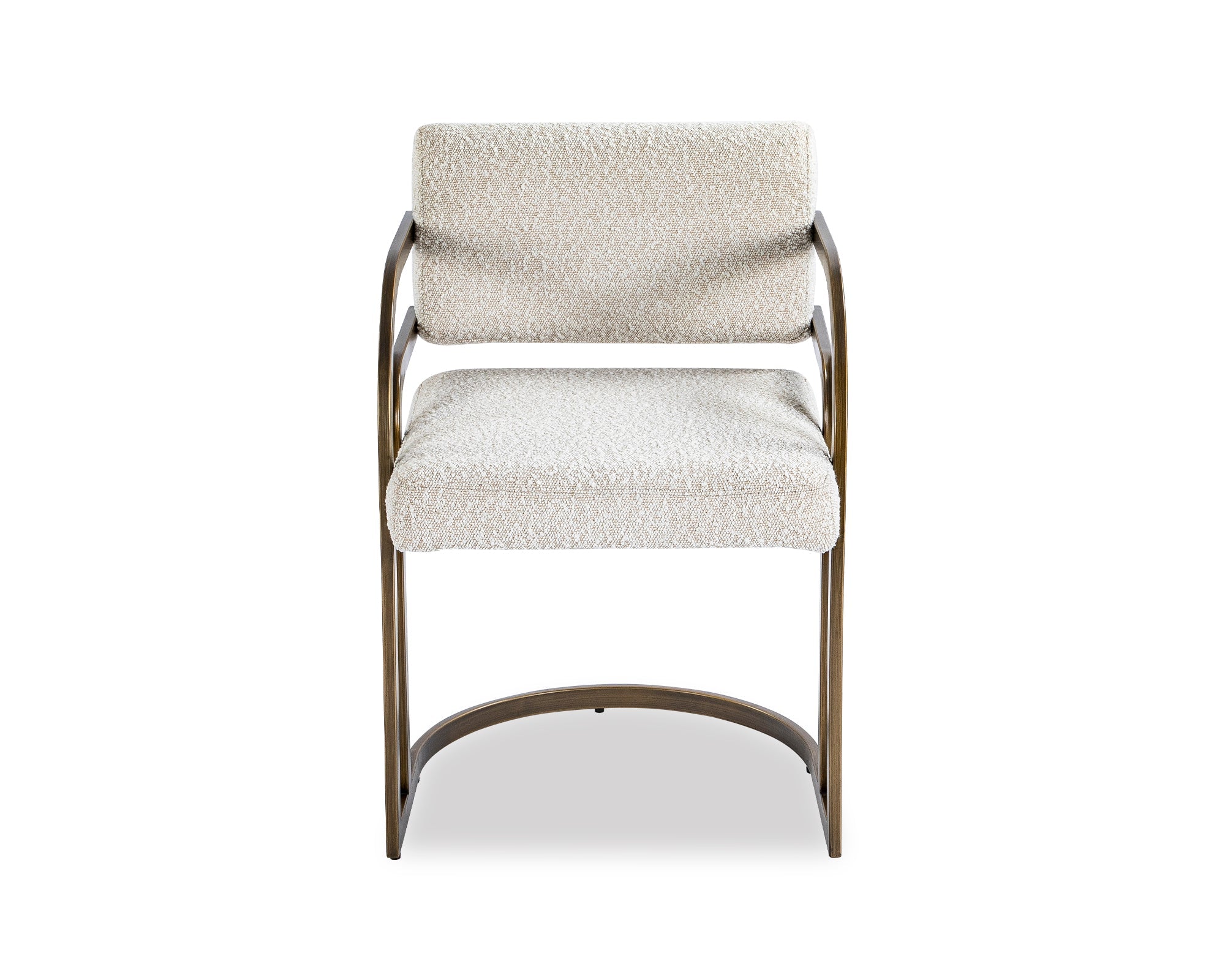 Dylan Dining Chair - Boucle Sand, Antique Bronze