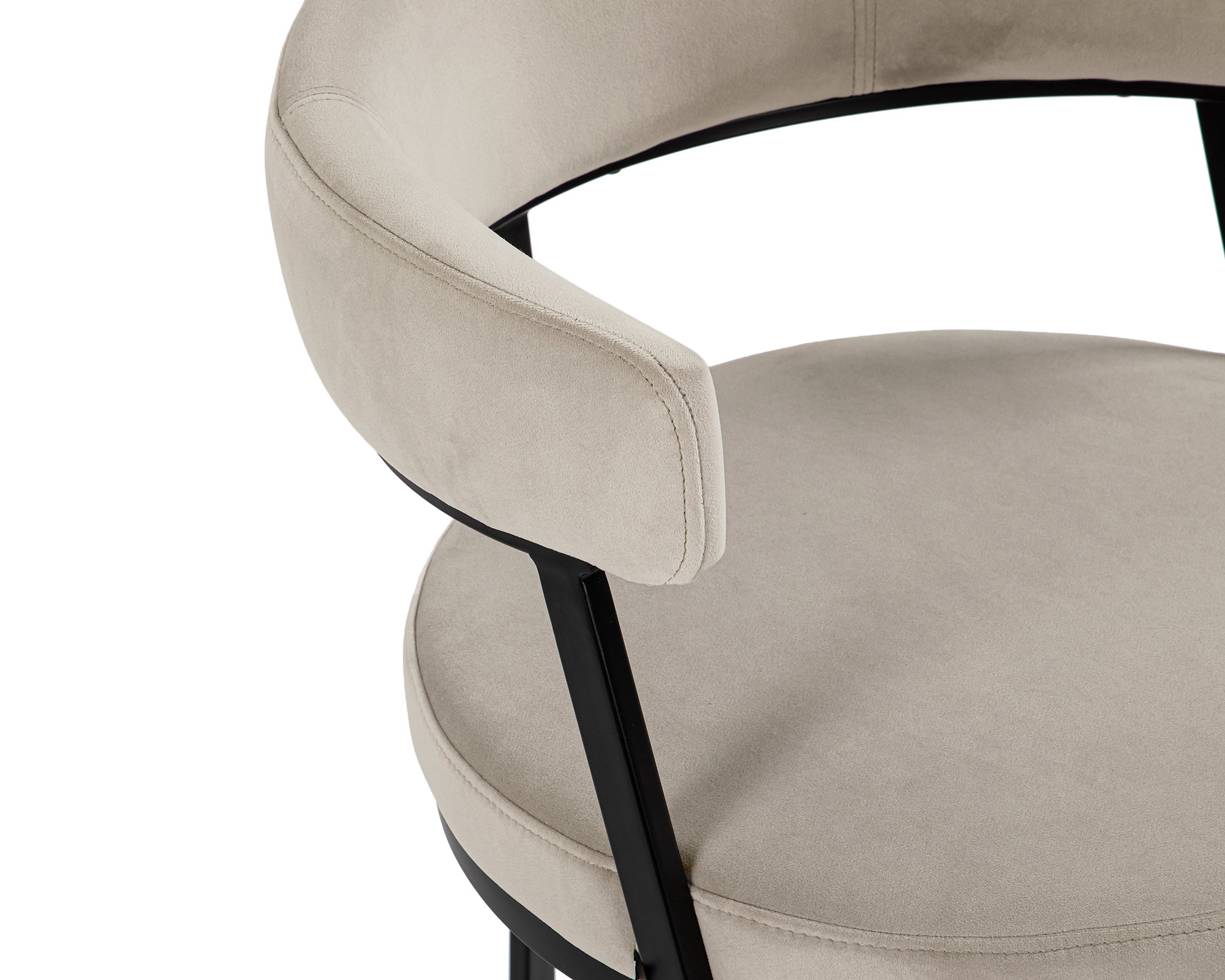 Bonnet Dining Chair - Kaster Light Grey