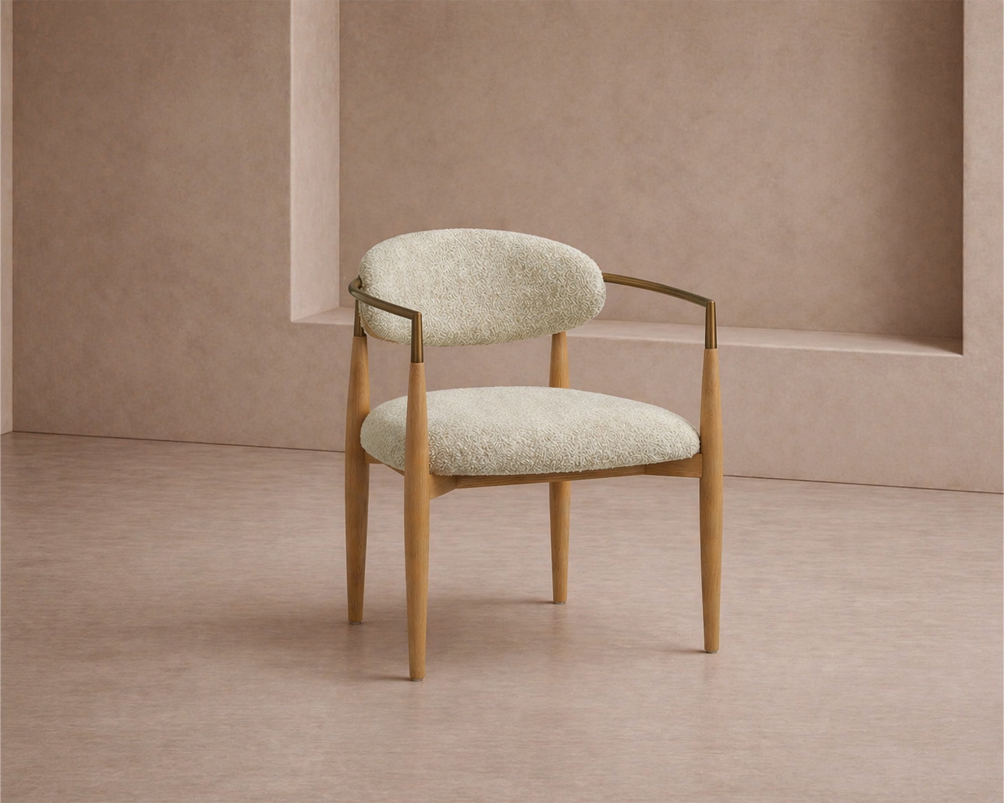 Nivelle Dining Chair - Capella Sand & Brushed Natural Wood