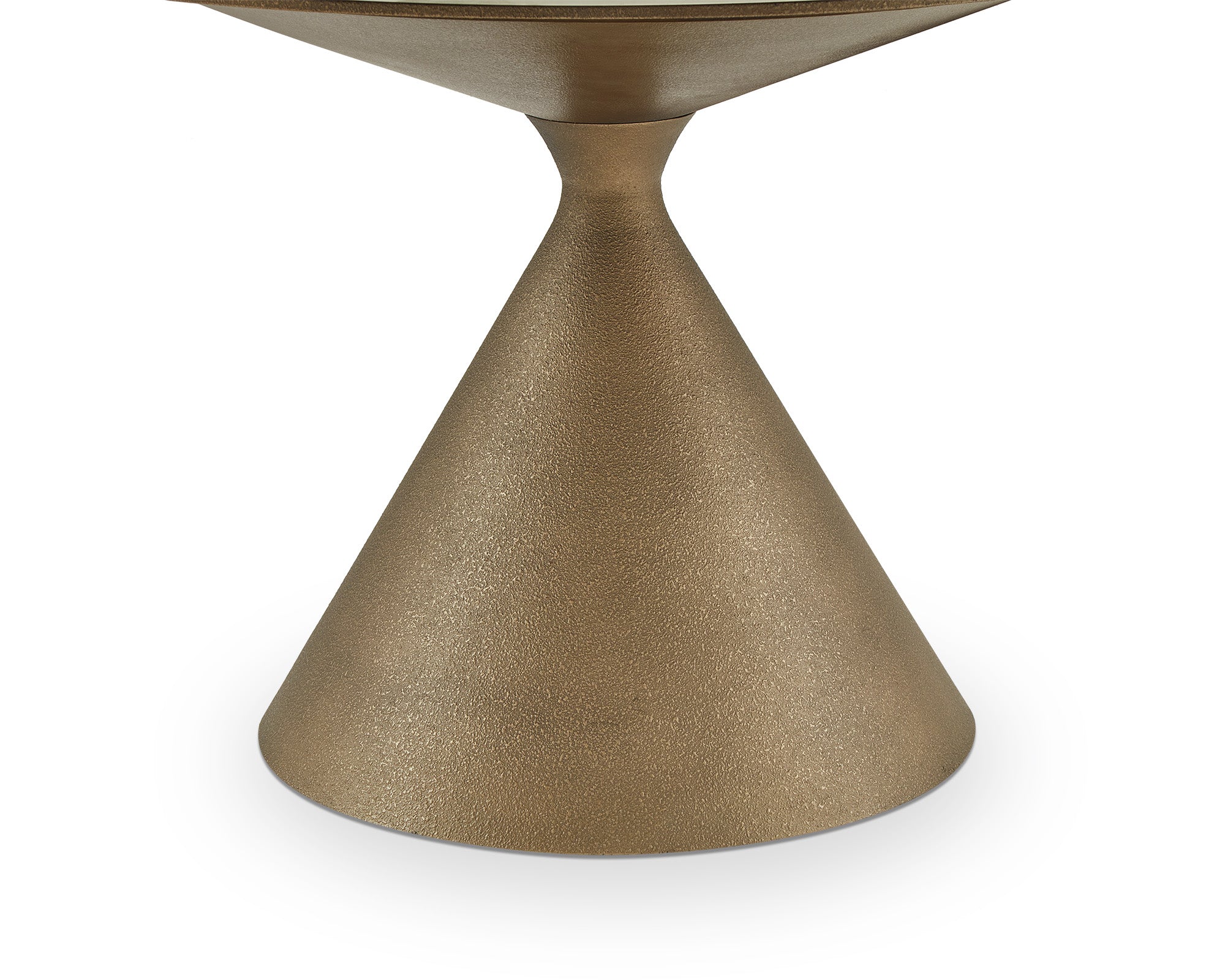 Ditta Dining Table - Dunas White Marble Effect & Patina Antique Gold