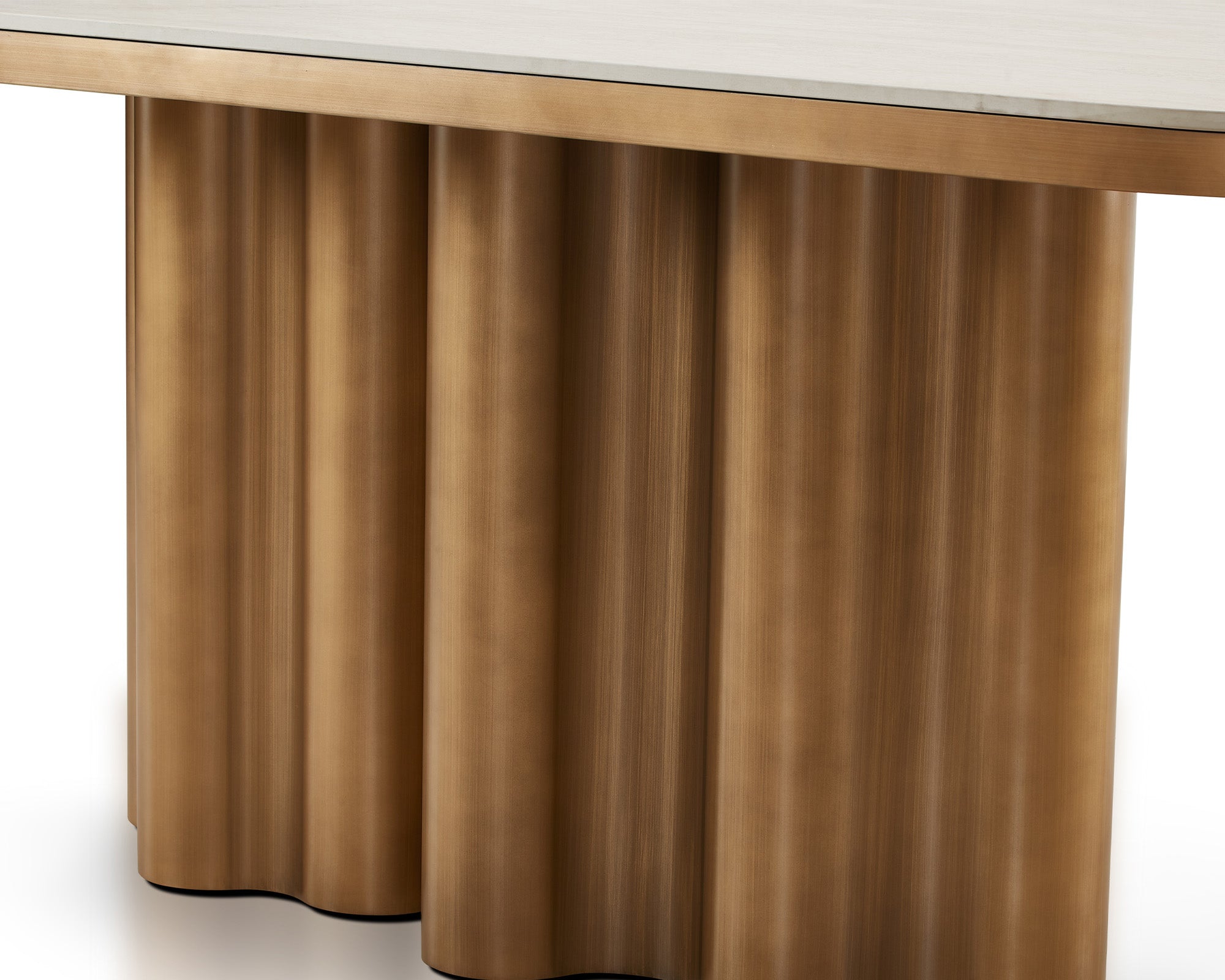 Corinthian Dining Table - Travertine Marble Effect