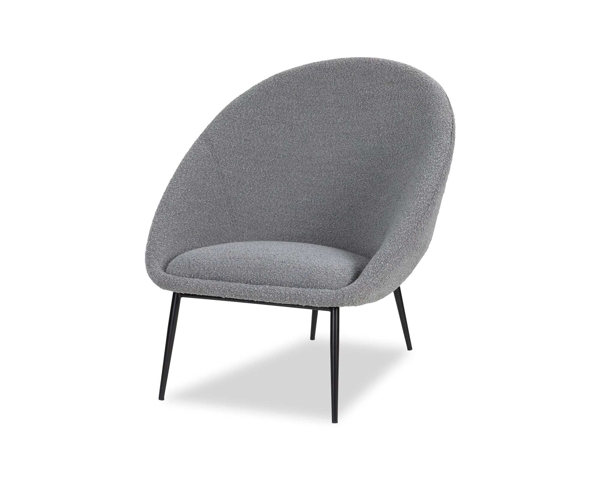 Ovalo Occasional Chair  -  Boucle Grey