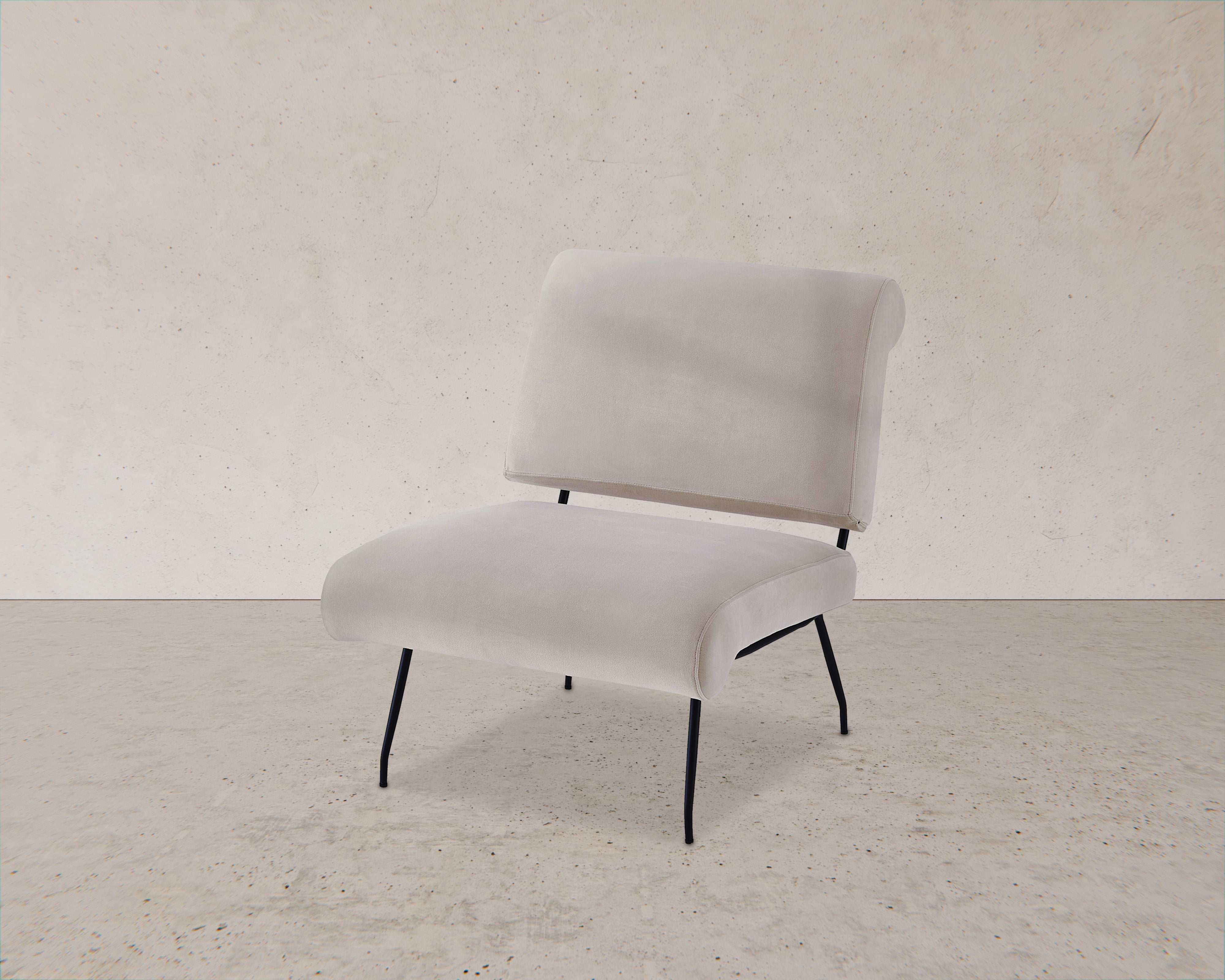 Abacus Occasional Chair - Gainsborough Ash Grey Velvet