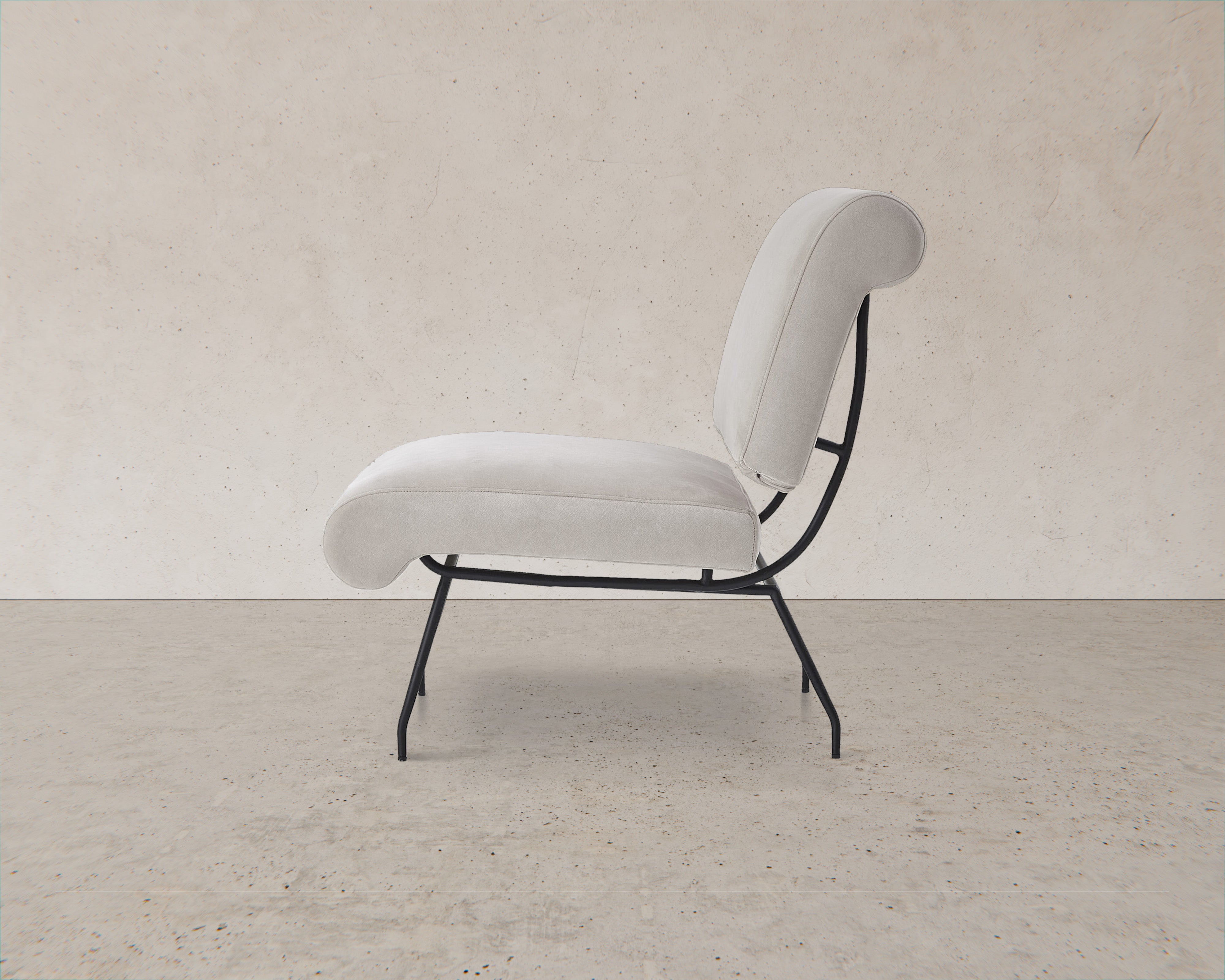 Abacus Occasional Chair - Gainsborough Ash Grey Velvet