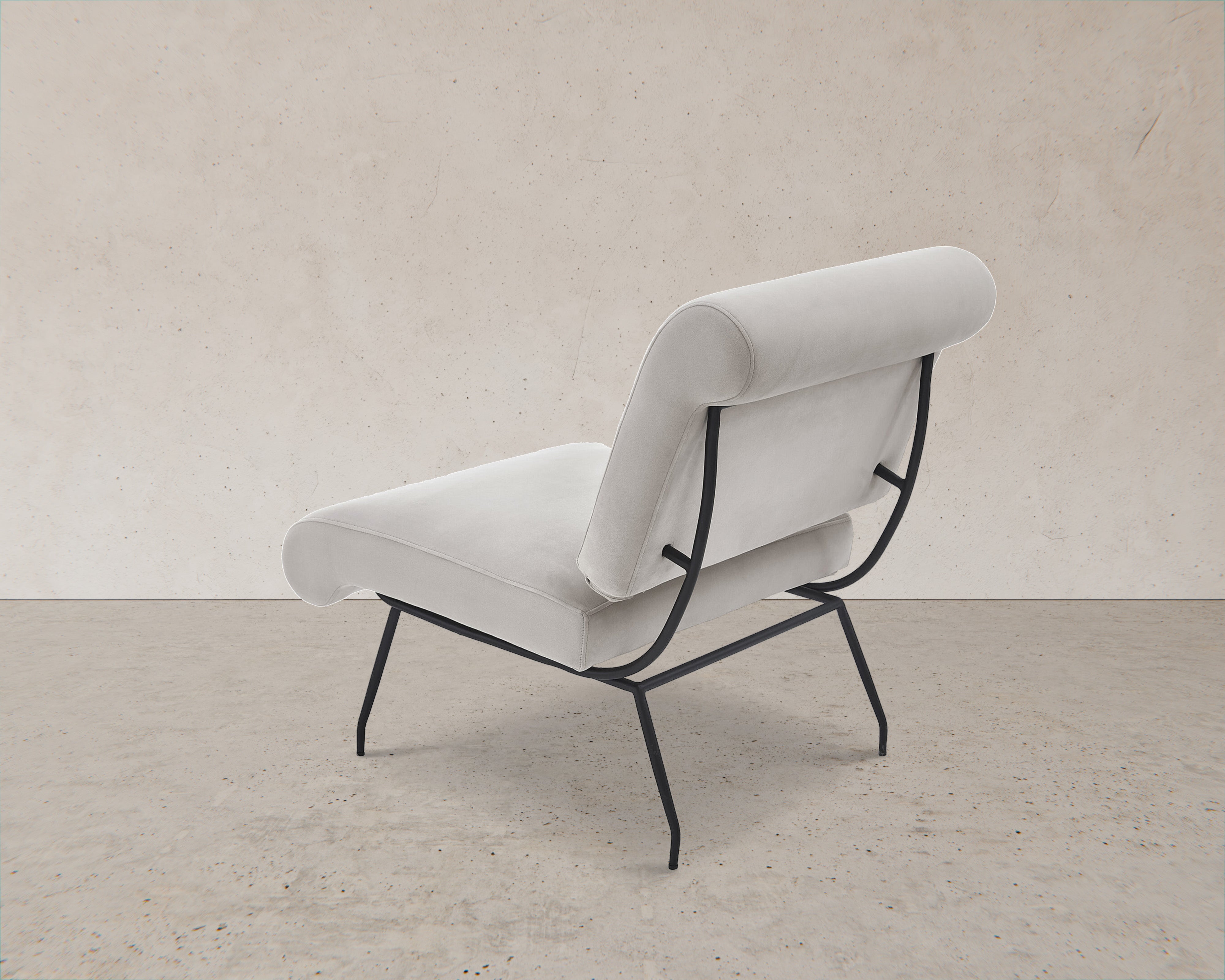 Abacus Occasional Chair - Gainsborough Ash Grey Velvet