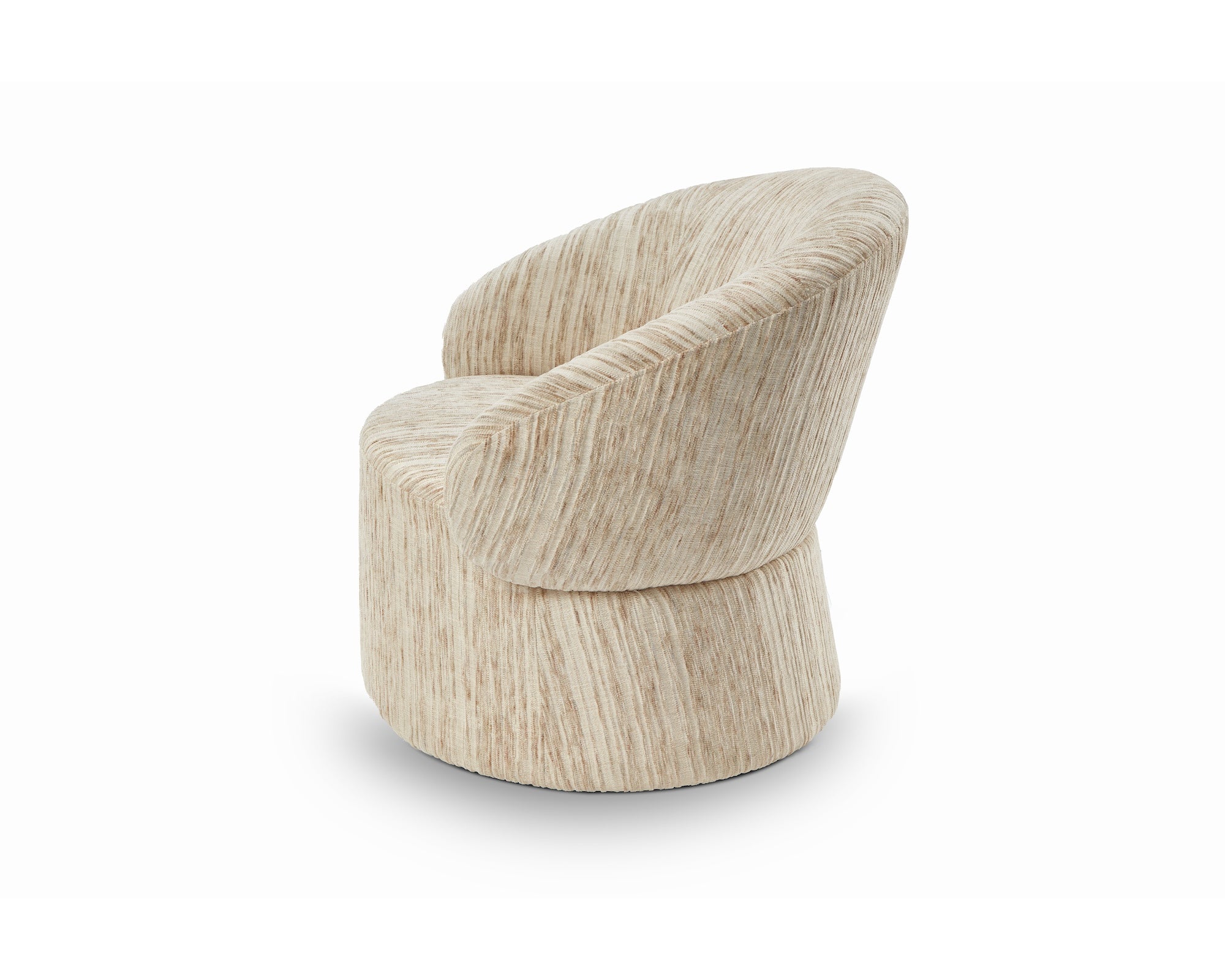 Aurelle Swivel Occasional Chair - Windsor Beige & Matt Black