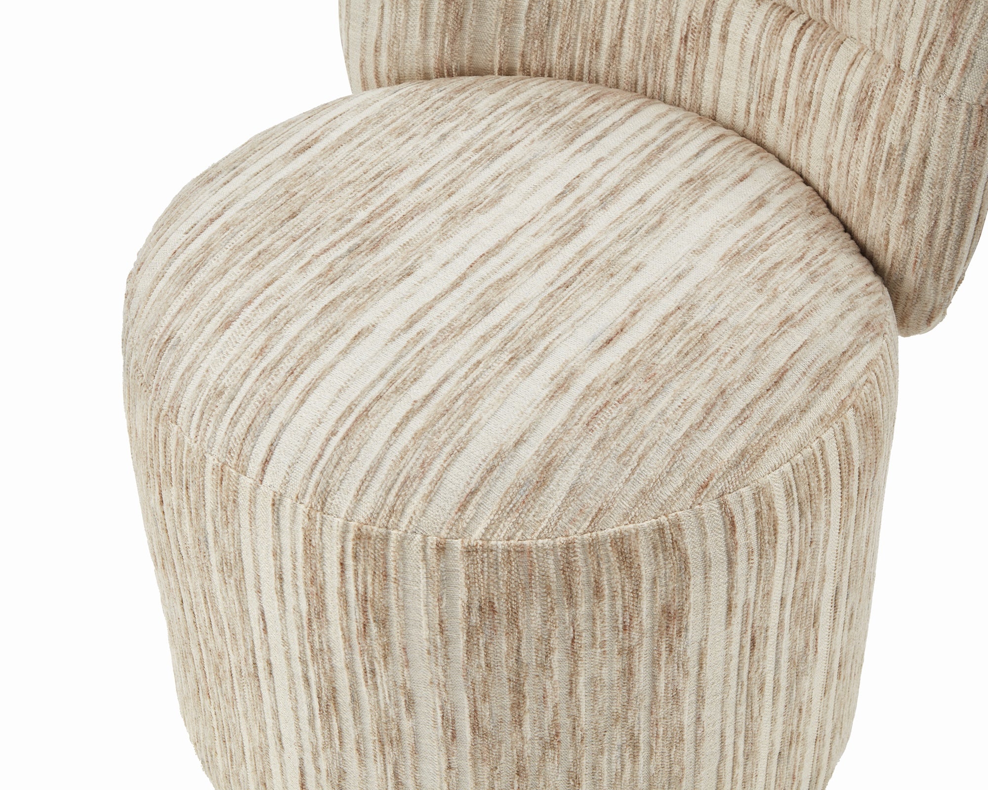 Aura Swivel Occasional Chair - Windsor Beige & Matt Black