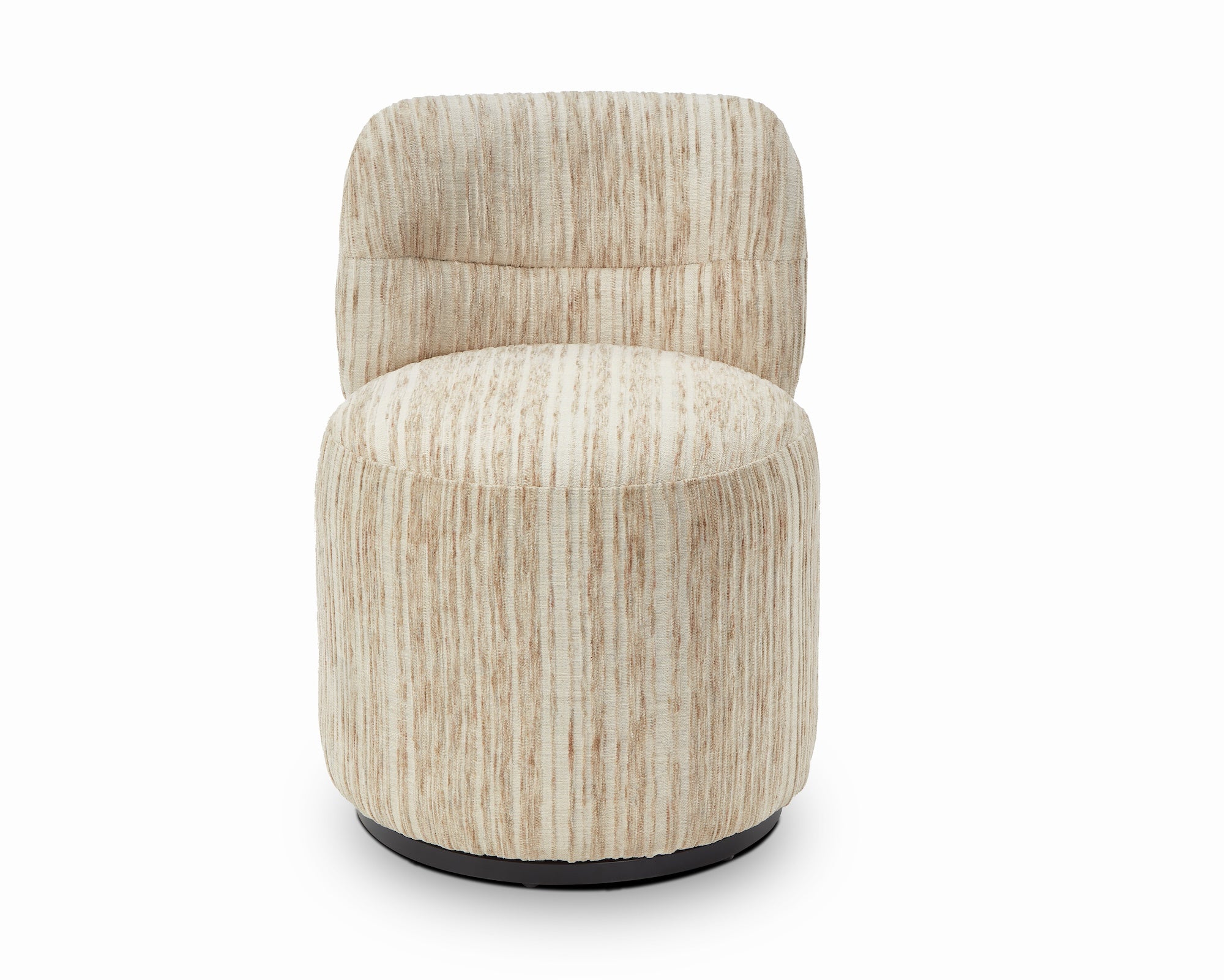 Aura Swivel Occasional Chair - Windsor Beige & Matt Black