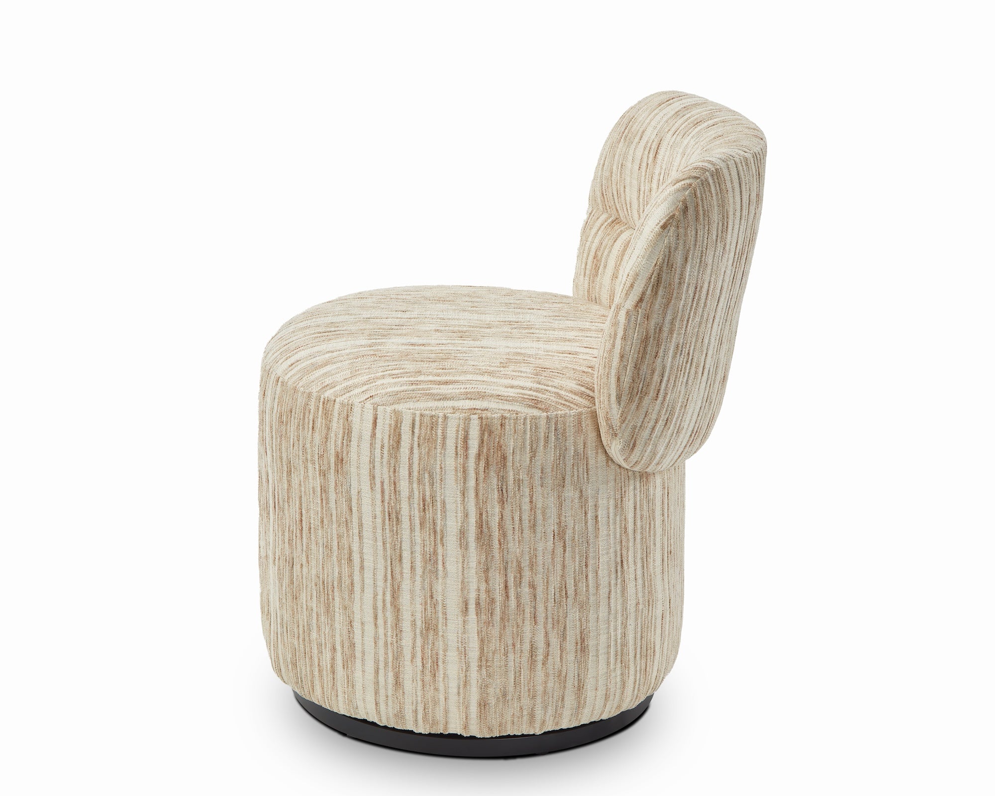 Aura Swivel Occasional Chair - Windsor Beige & Matt Black