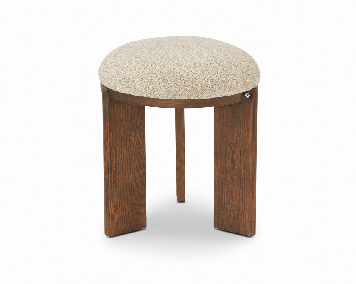 Lia Foot Stool - Capella Sand & Brushed Brown