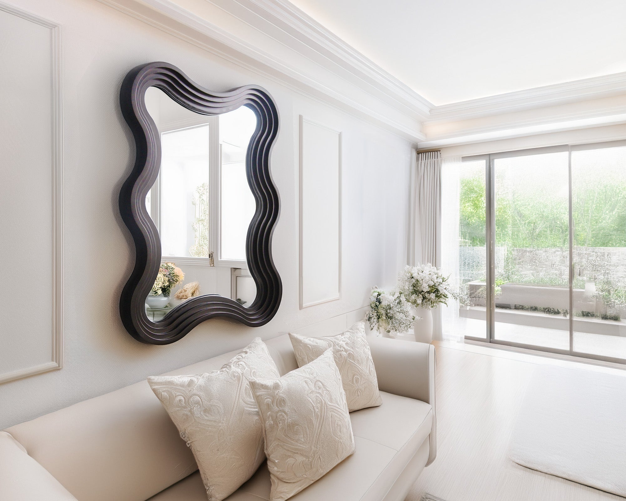 Ninfa Mirror  -  Antique Bronze