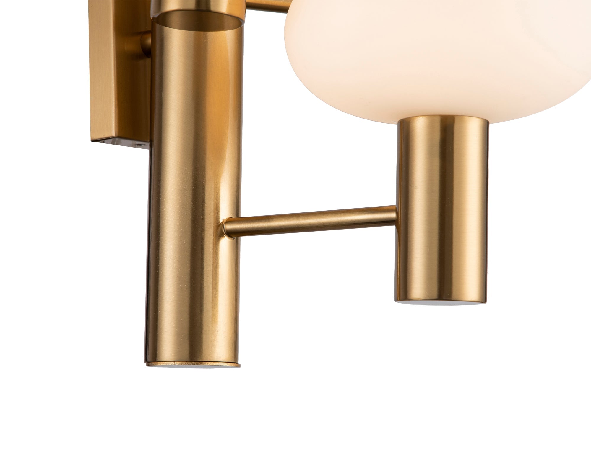 Eliseo Wall Lamp - White Glass, Brass Finish