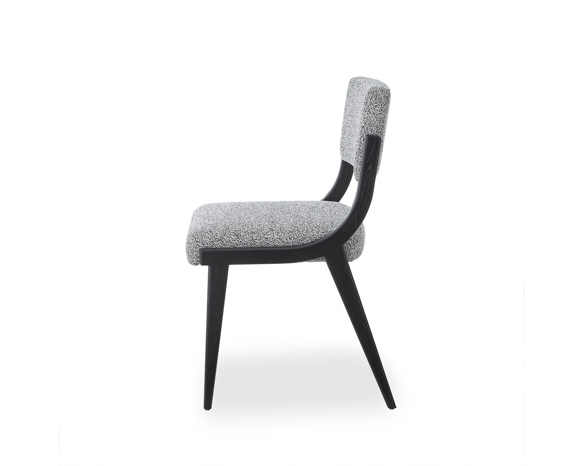 Miami Dining Chair - Cordoba Speckle Grey & Matt Black