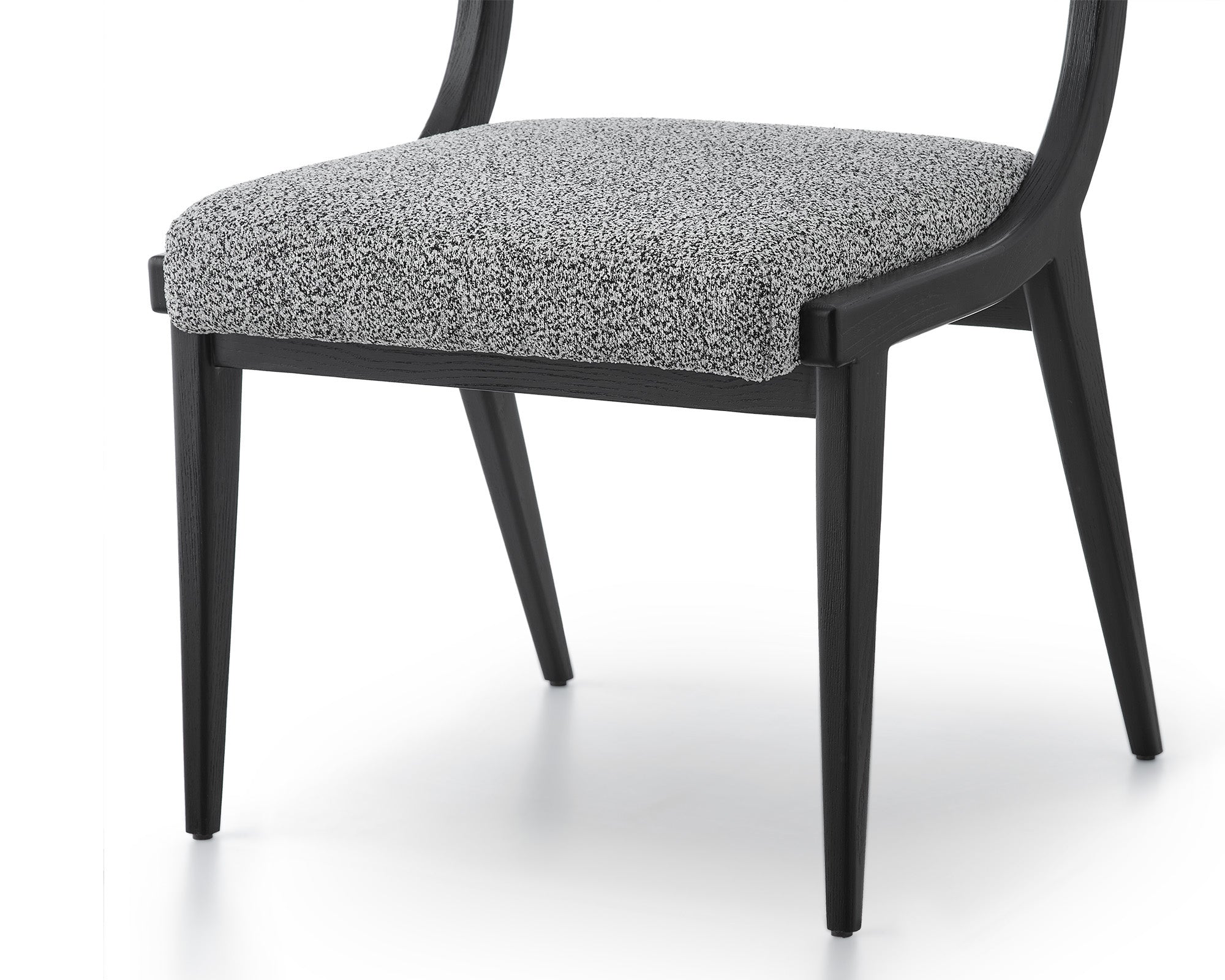 Miami Dining Chair - Cordoba Speckle Grey & Matt Black
