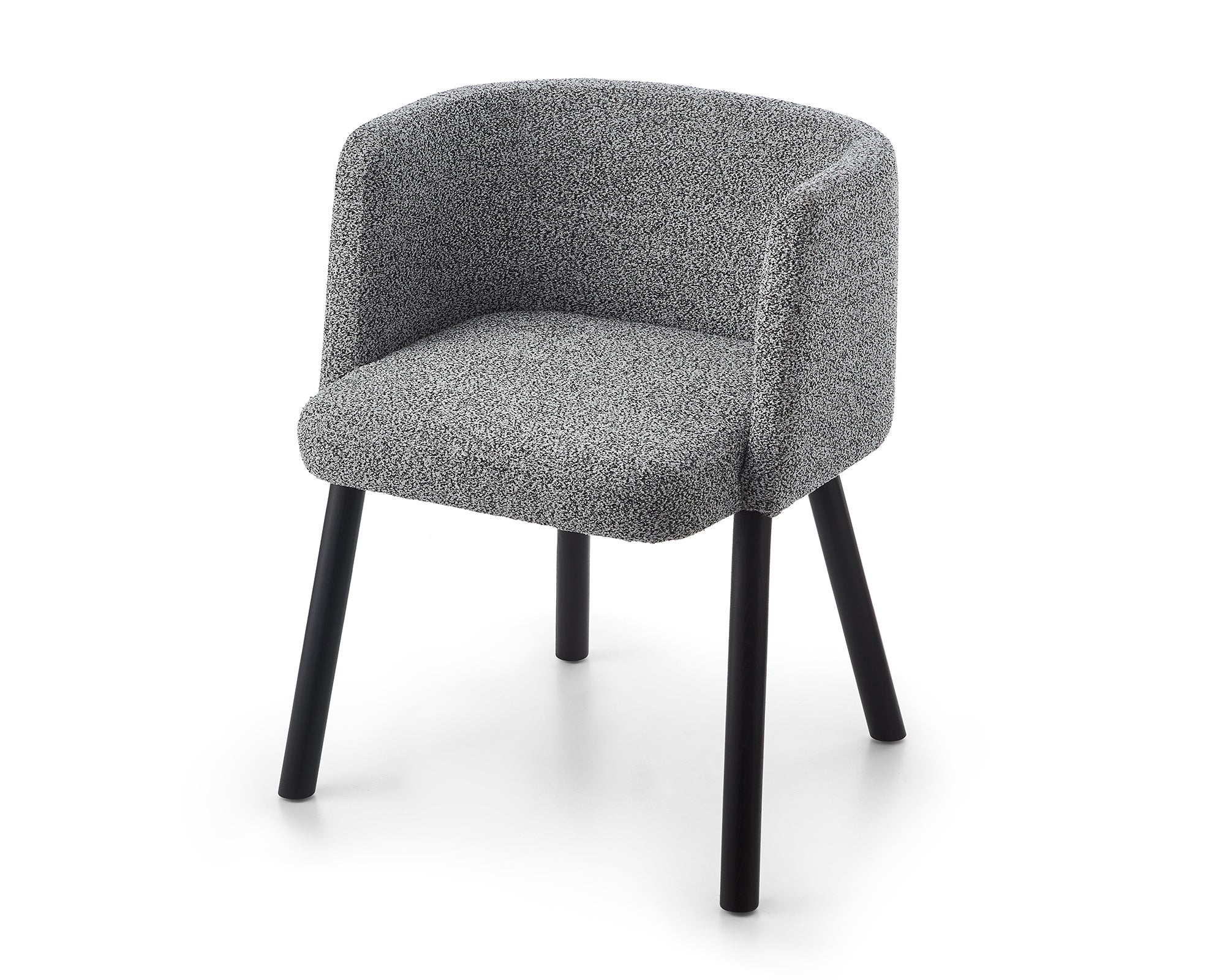 Ethis Dining Chair - Speckle Grey/Matt Black