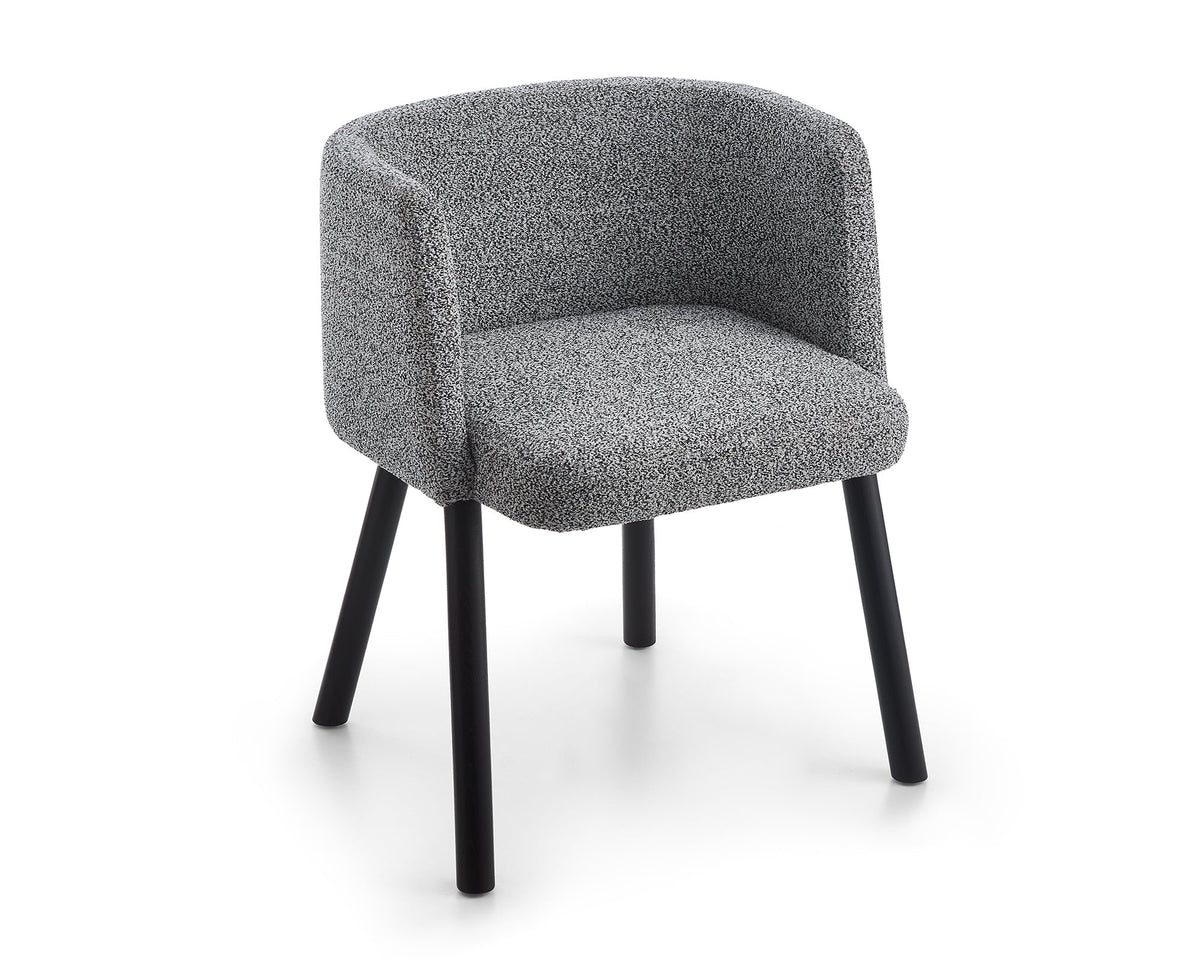 Ethis Dining Chair - Speckle Grey/Matt Black