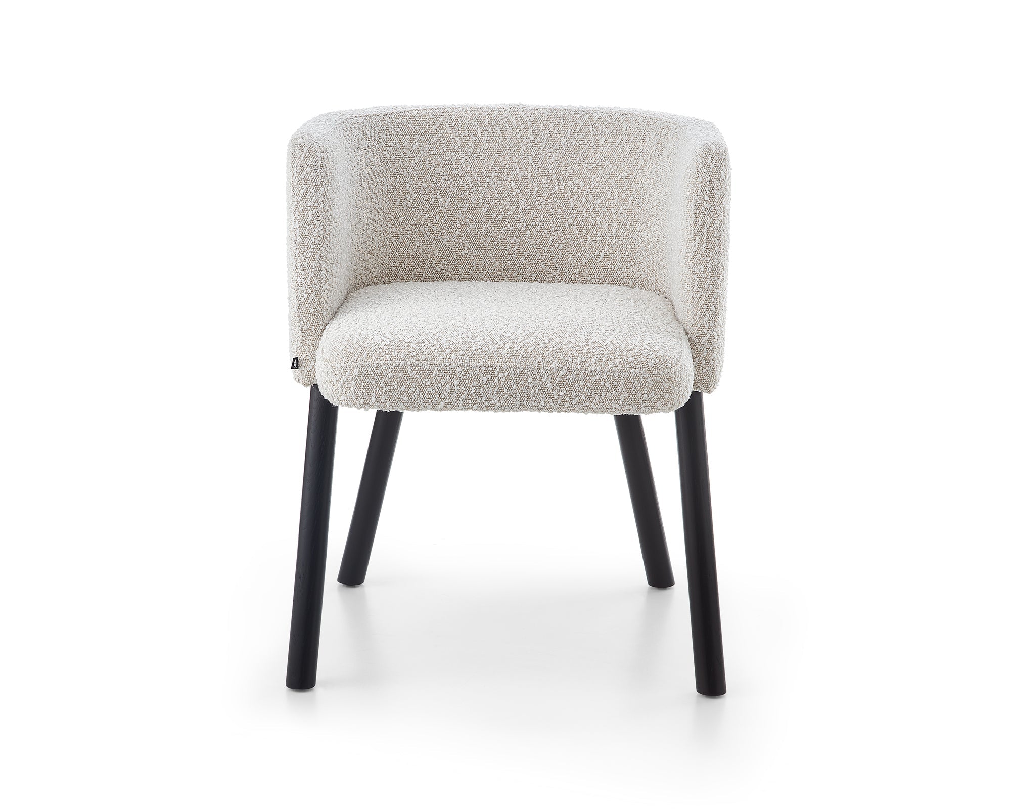 Ethis Dining Chair - Boucle Sand/Matt Black