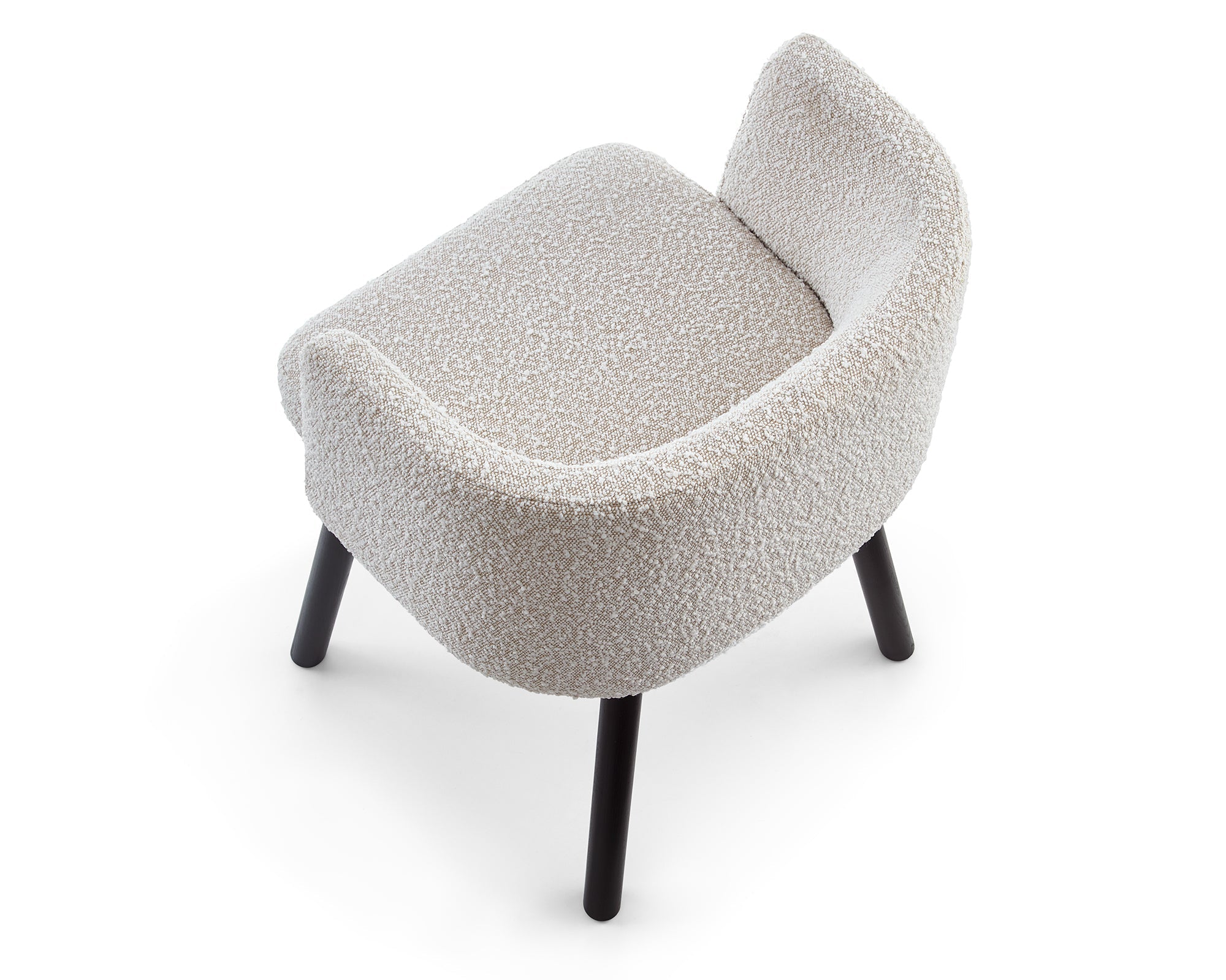 Ethis Dining Chair - Boucle Sand/Matt Black