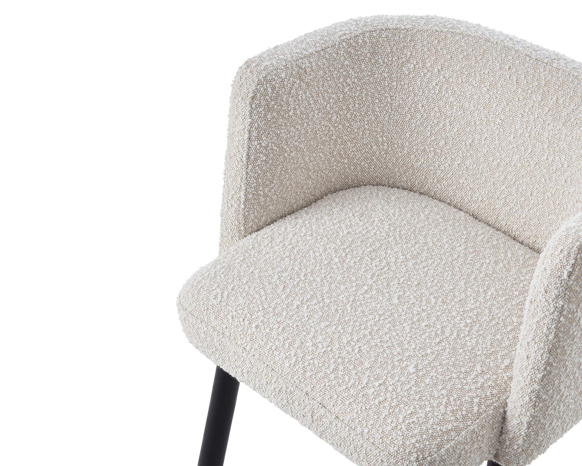 Ethis Dining Chair - Boucle Sand/Matt Black