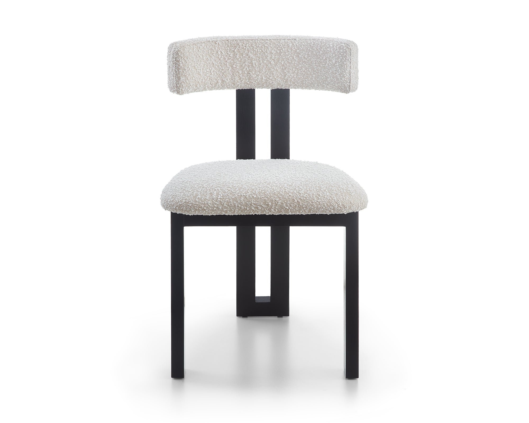 Tauron Dining Chair - Boucle Sand/Matt Black