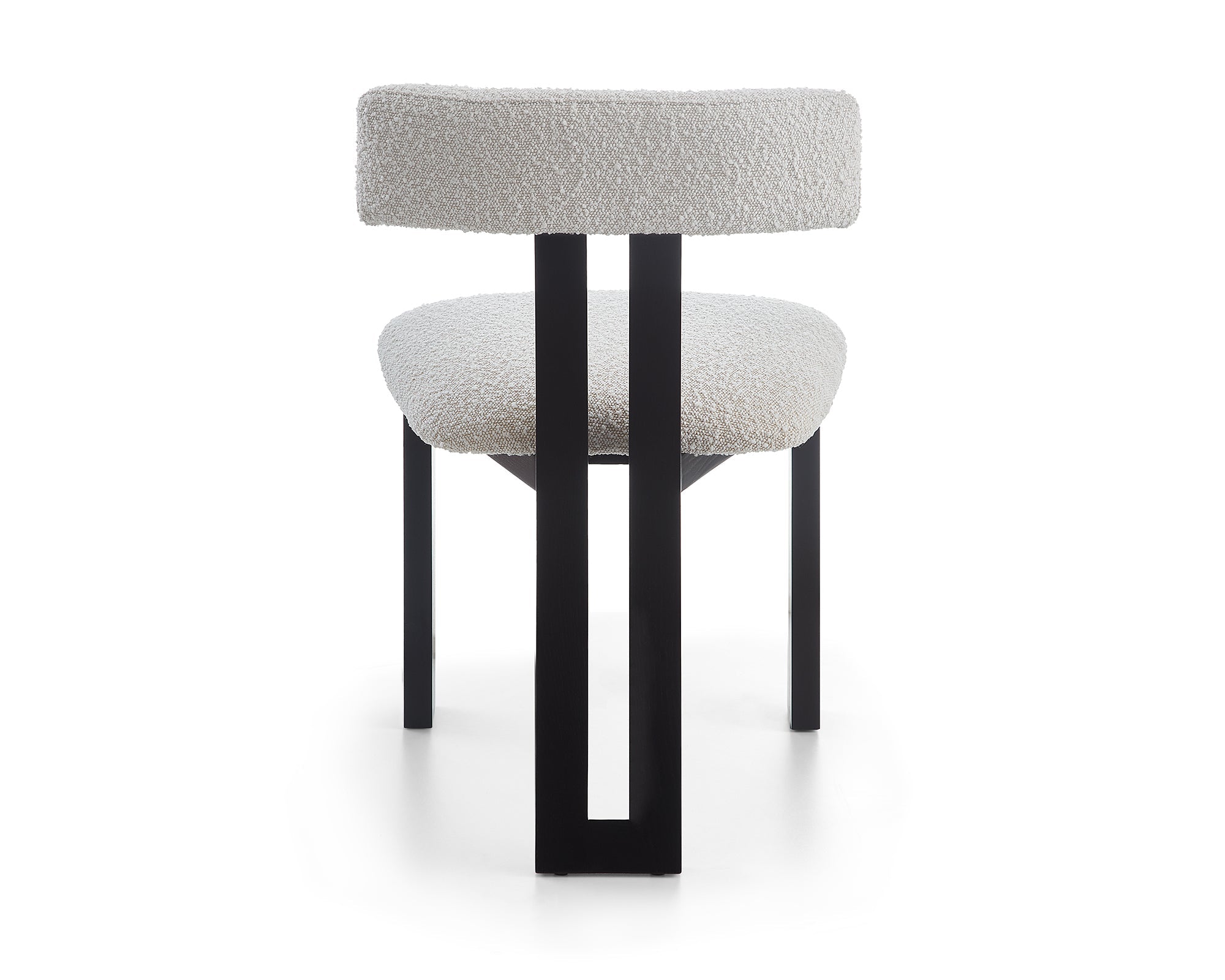 Tauron Dining Chair - Boucle Sand/Matt Black
